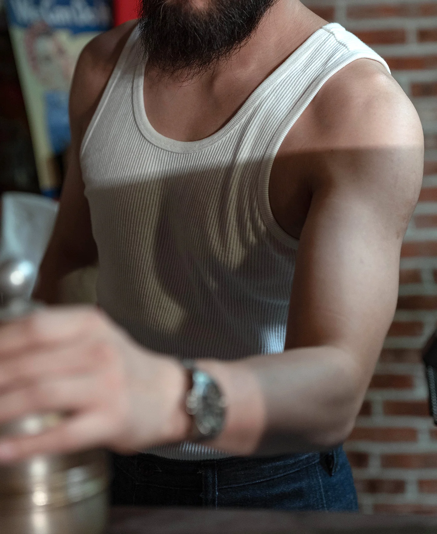 10.5 oz Cotton Tank Top - White - Image 6
