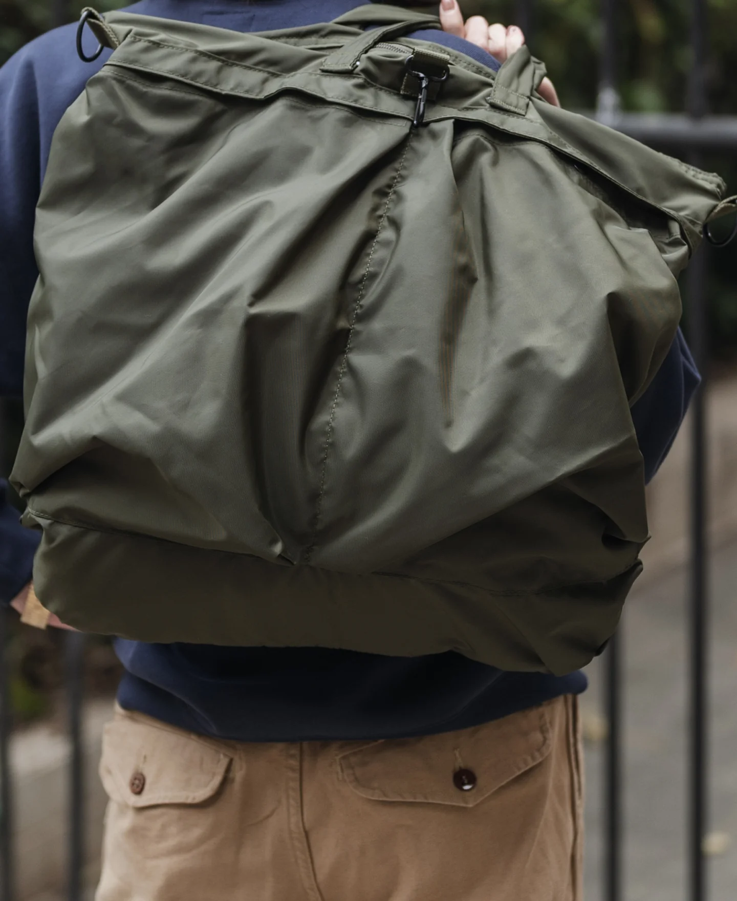 1980s USAF Pilot Nylon Helmet Bag - Olive - Image 6