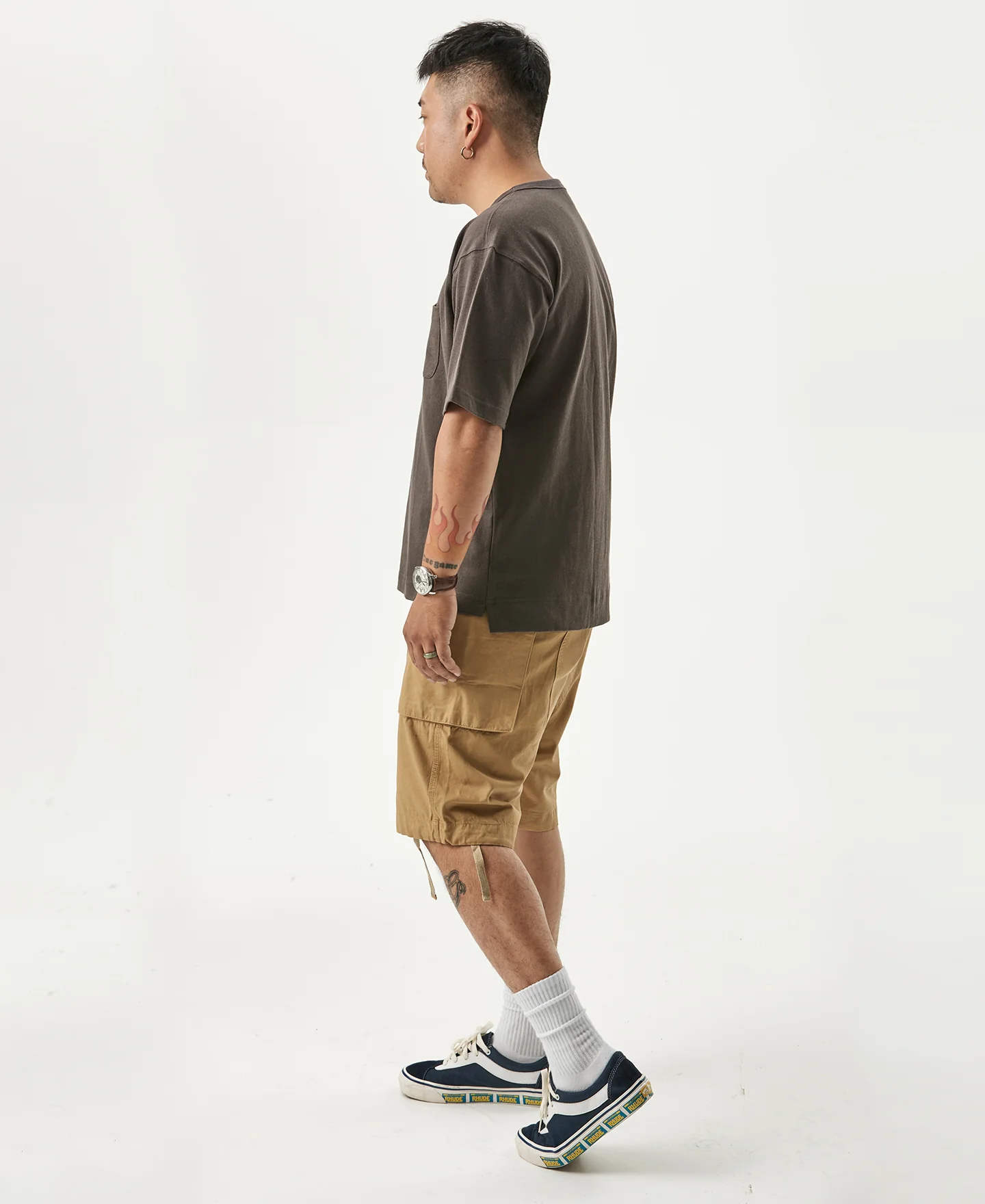 9.8 oz Cotton Classic Pocket T-Shirt - Dark Gray - Image 8