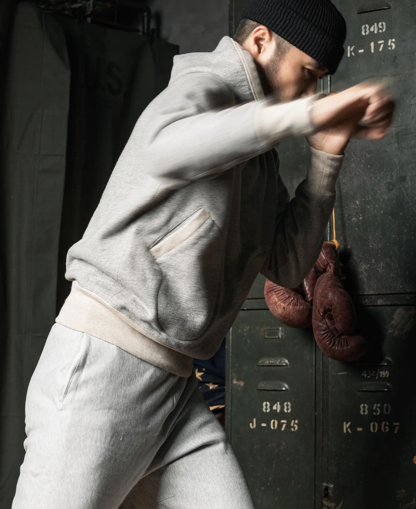 Boxing Glove Pocket Lock Hood Hoodie - Image 6