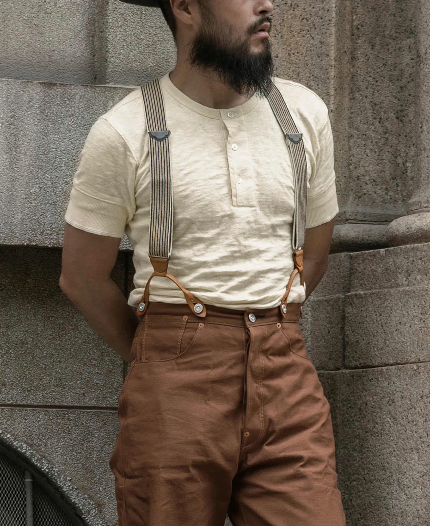 1890s Slub Cotton Henley T-Shirt - Image 5