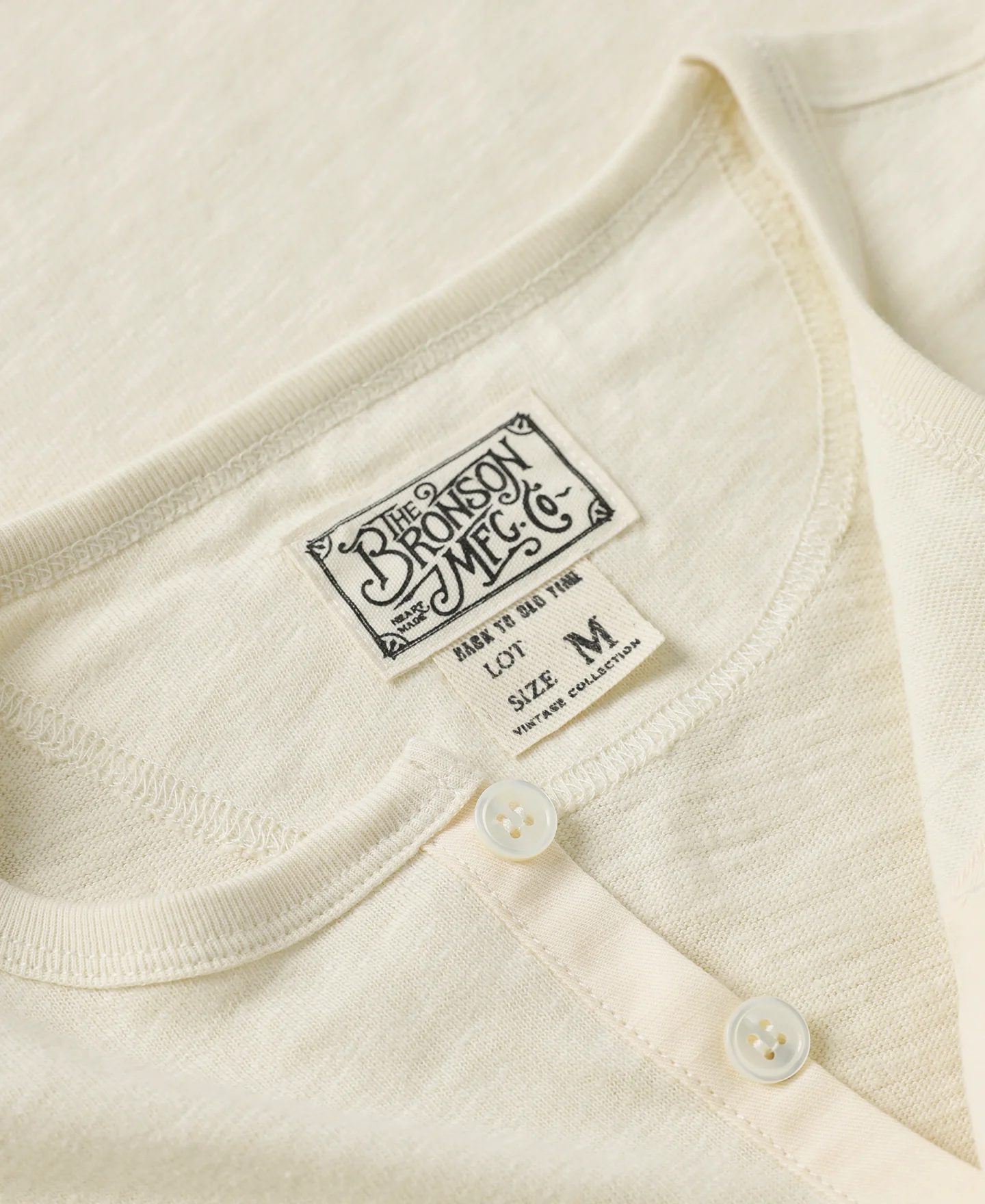 1890s Slub Cotton Henley T-Shirt - Image 9