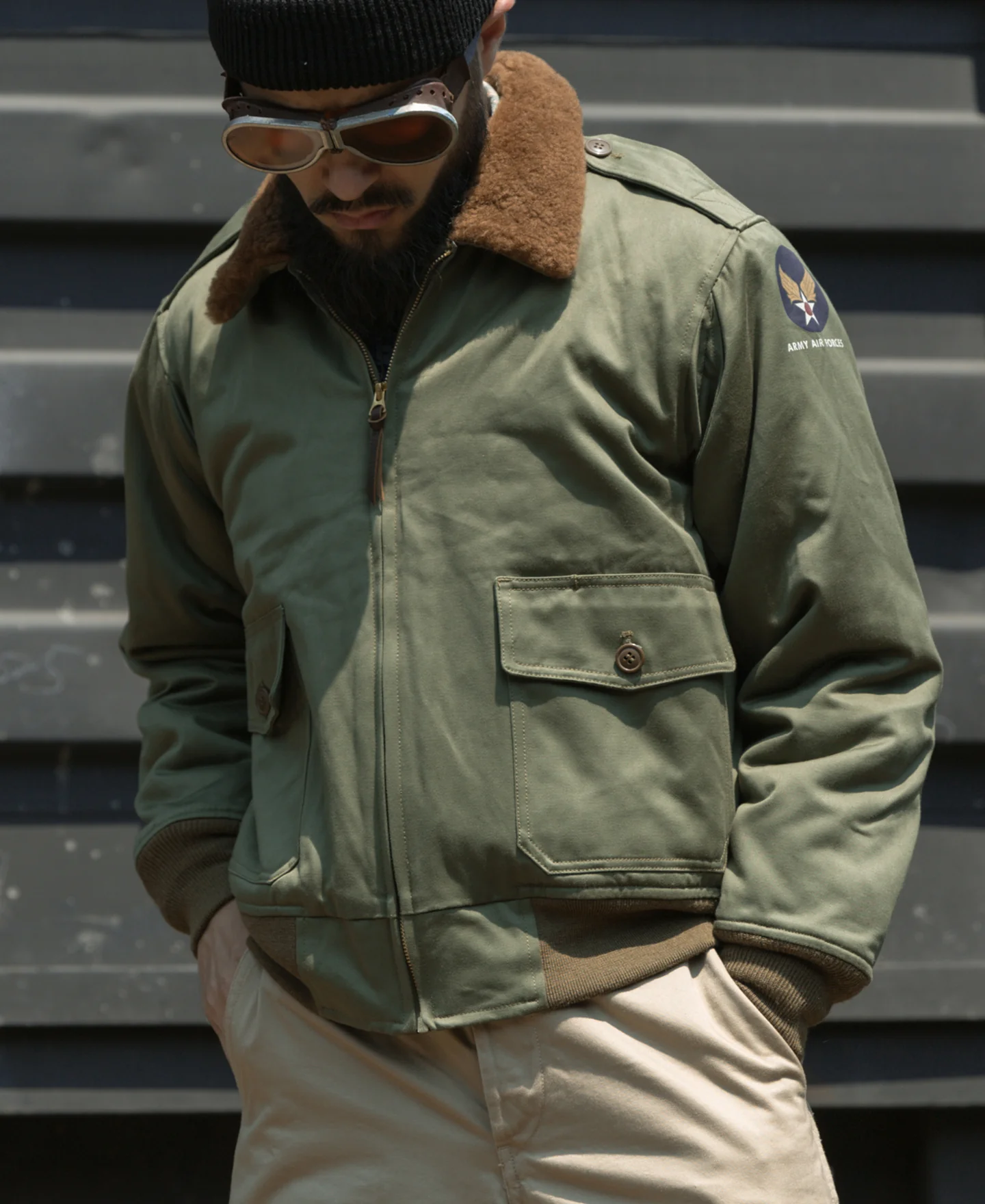 USAAF Type B-10 Flight Jacket - Olive - Image 4