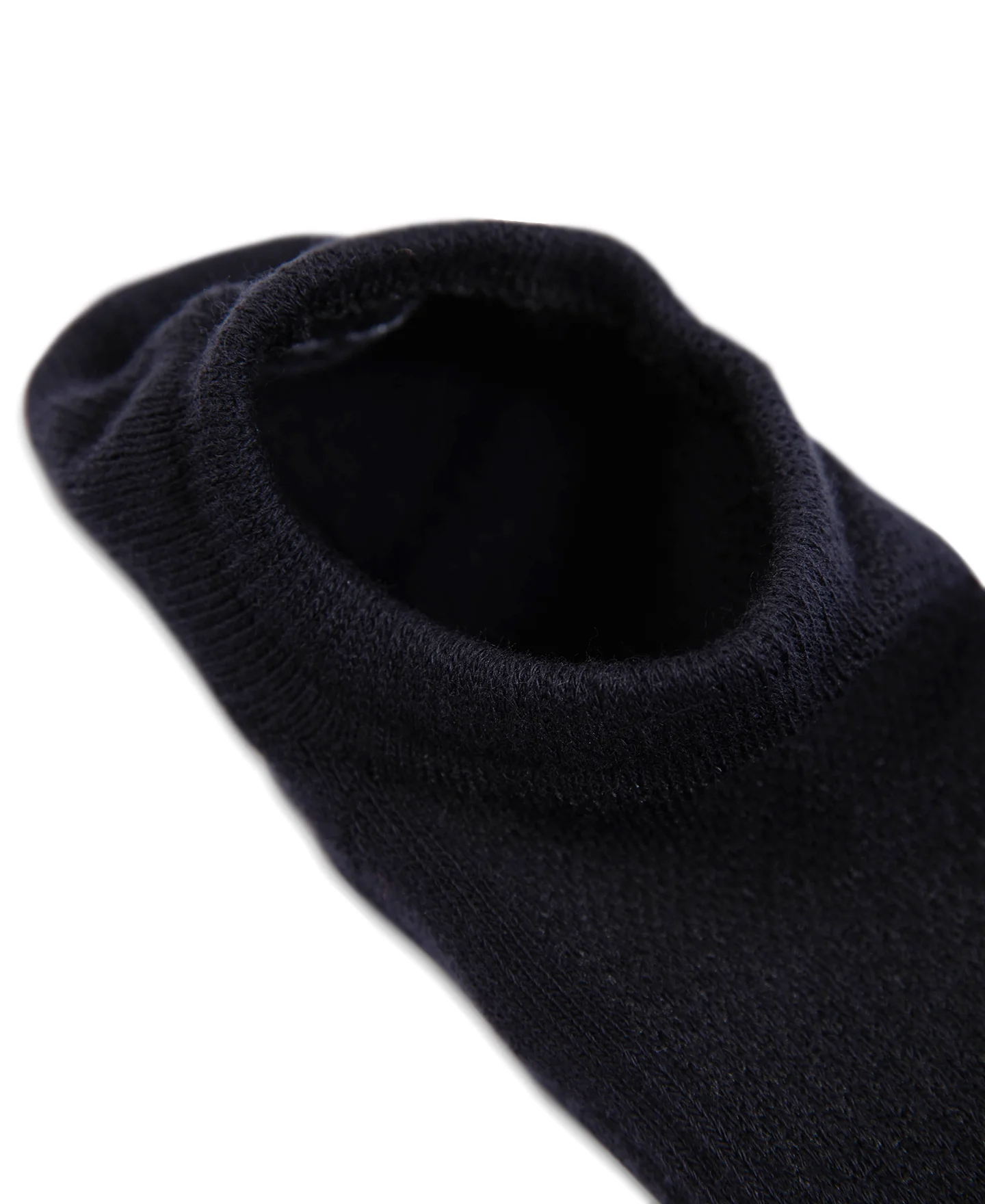 Colored Cotton No Show Socks - Black - Image 3
