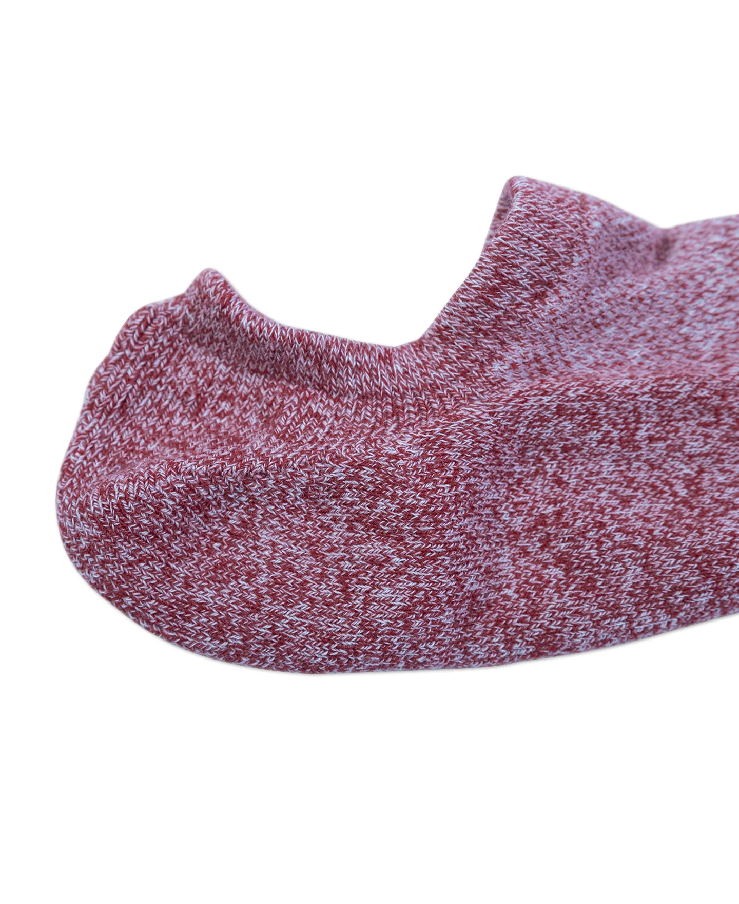 Colored Cotton No Show Socks - Red - Image 3