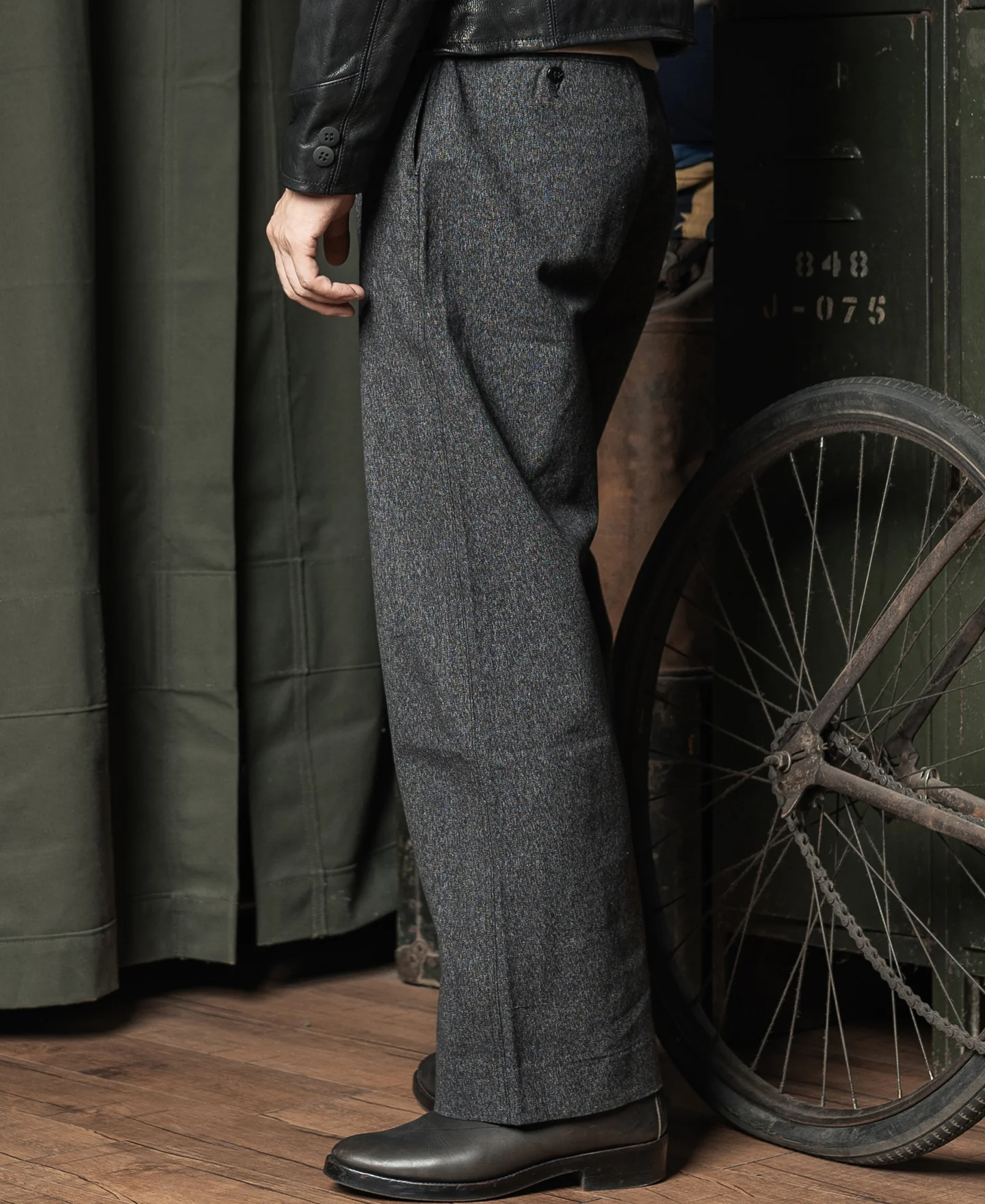 1940s Covert Salt & Pepper Trousers - Image 5