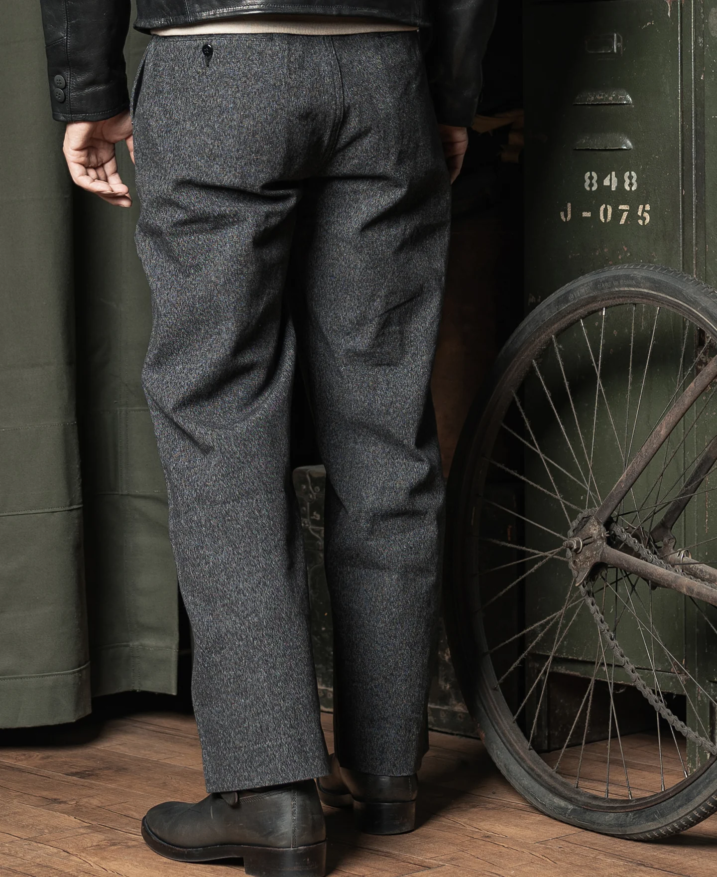 1940s Covert Salt & Pepper Trousers - Image 7