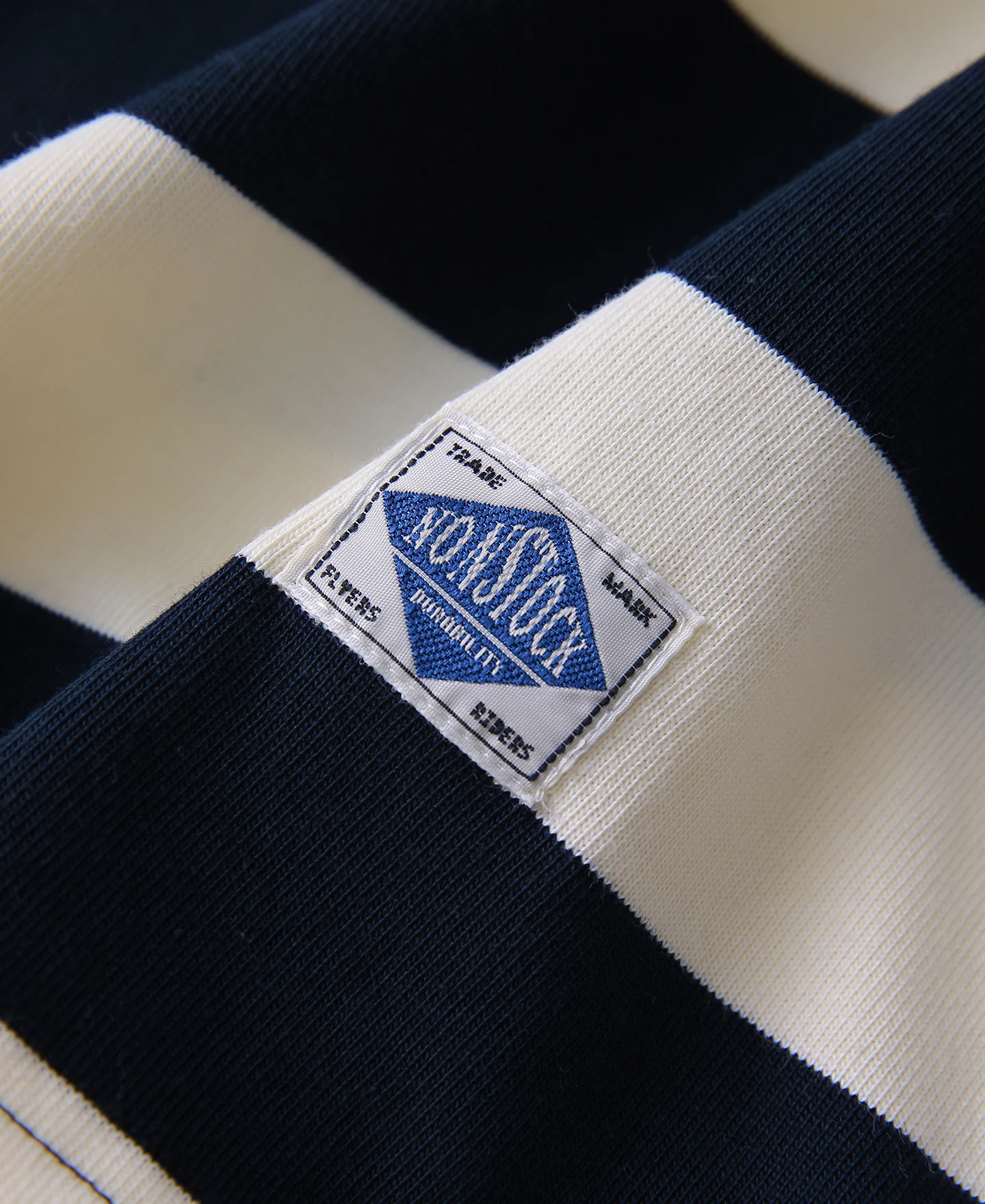 Heavyweight Cotton Wide Striped T-Shirt - Blue/White - Image 10