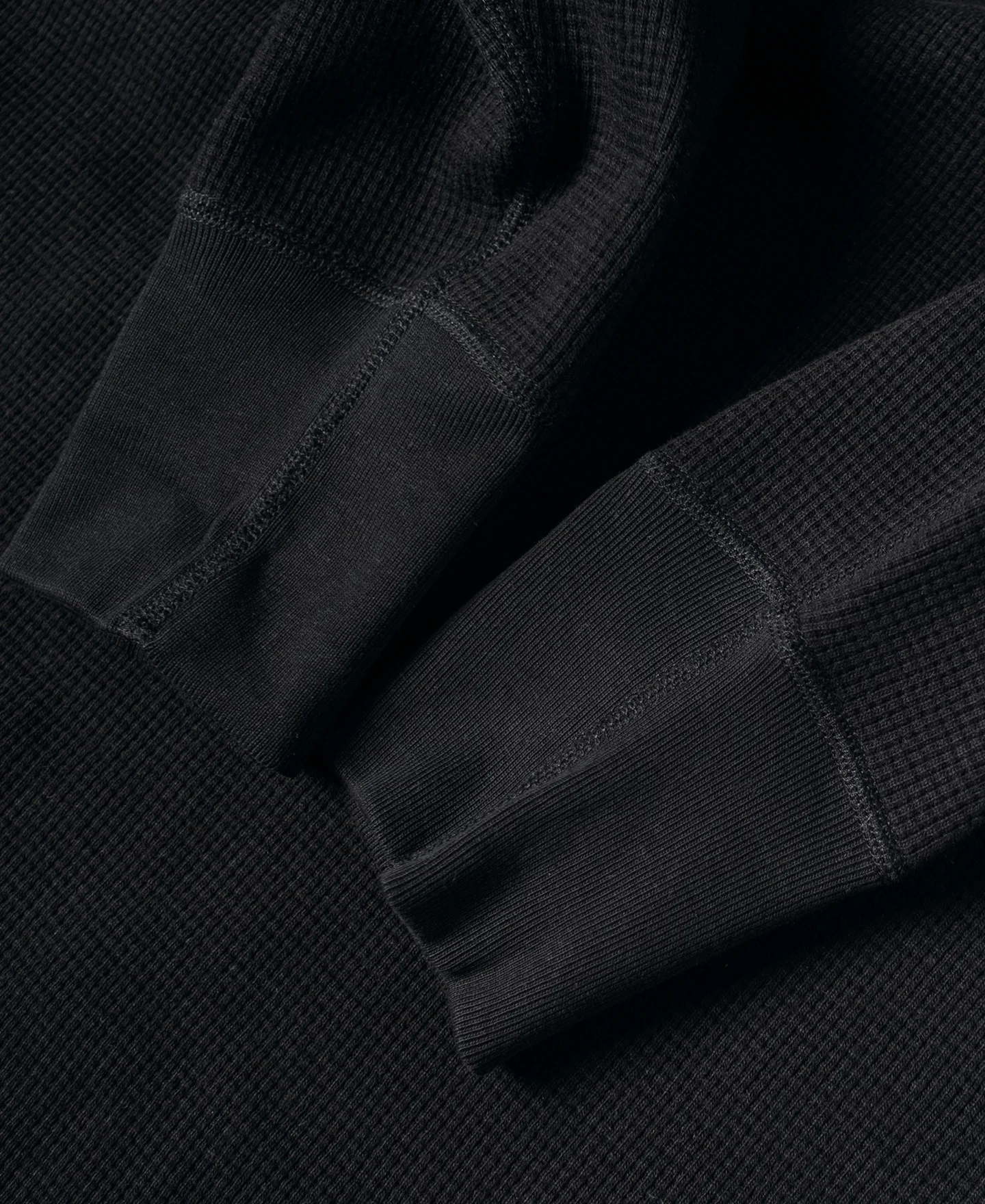 Heavyweight Waffle Cotton Underwear - Black - Image 11