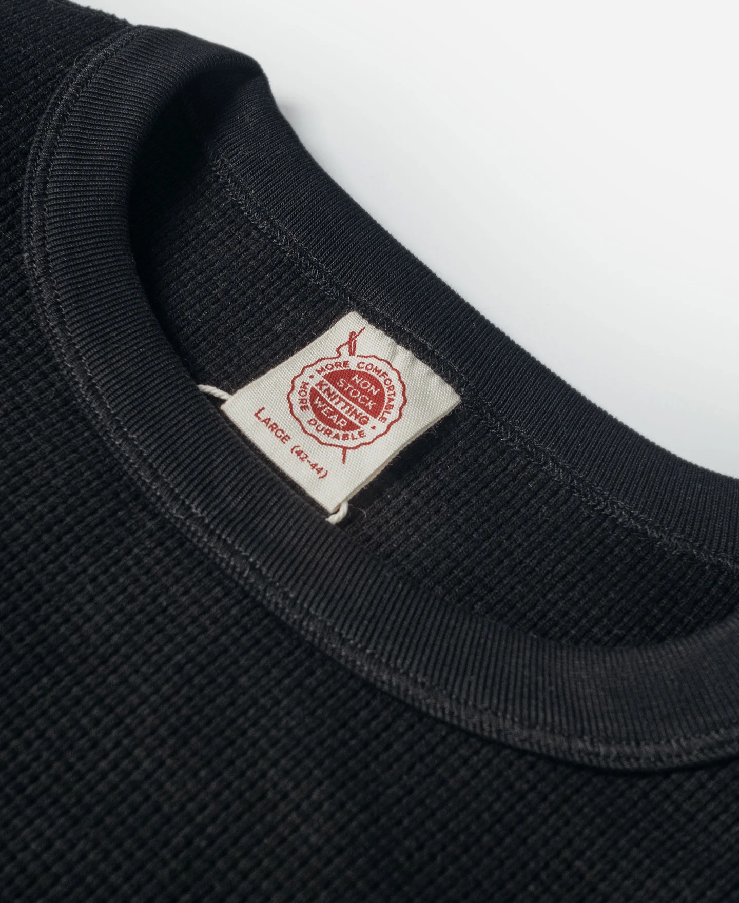 Heavyweight Waffle Cotton Underwear - Black - Image 7