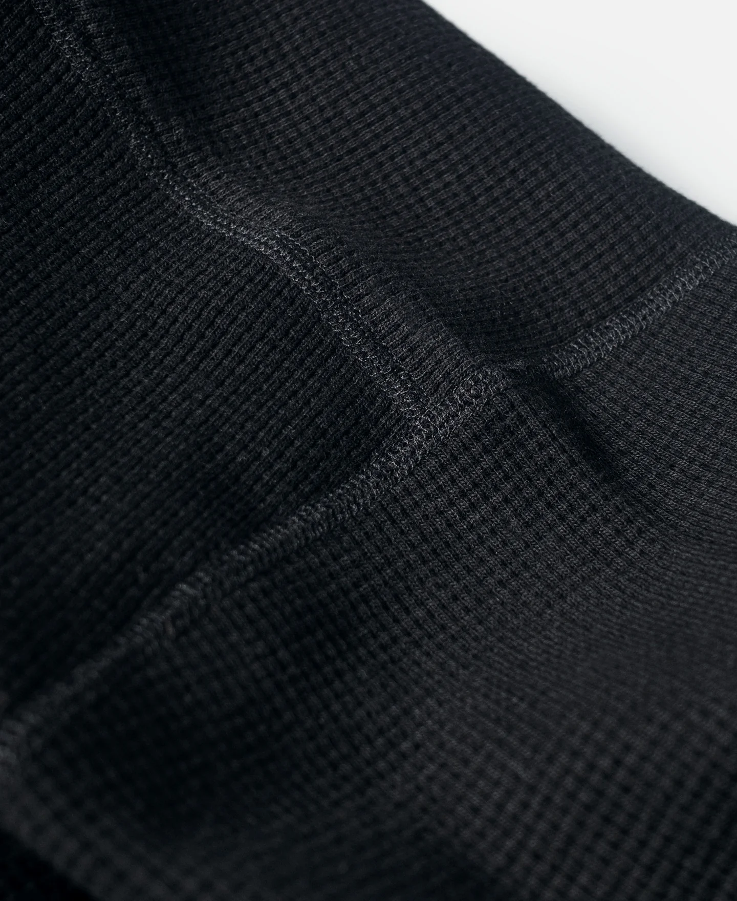 Heavyweight Waffle Cotton Underwear - Black - Image 9