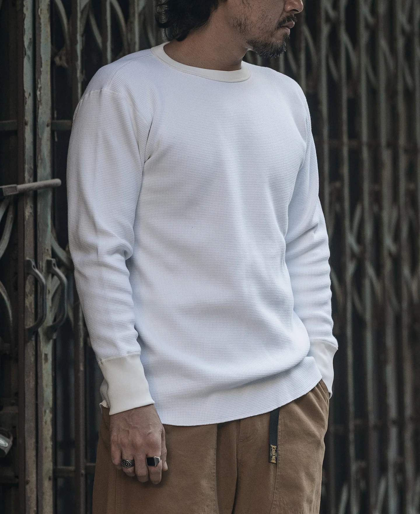 Heavyweight Waffle Cotton Underwear - White - Image 2
