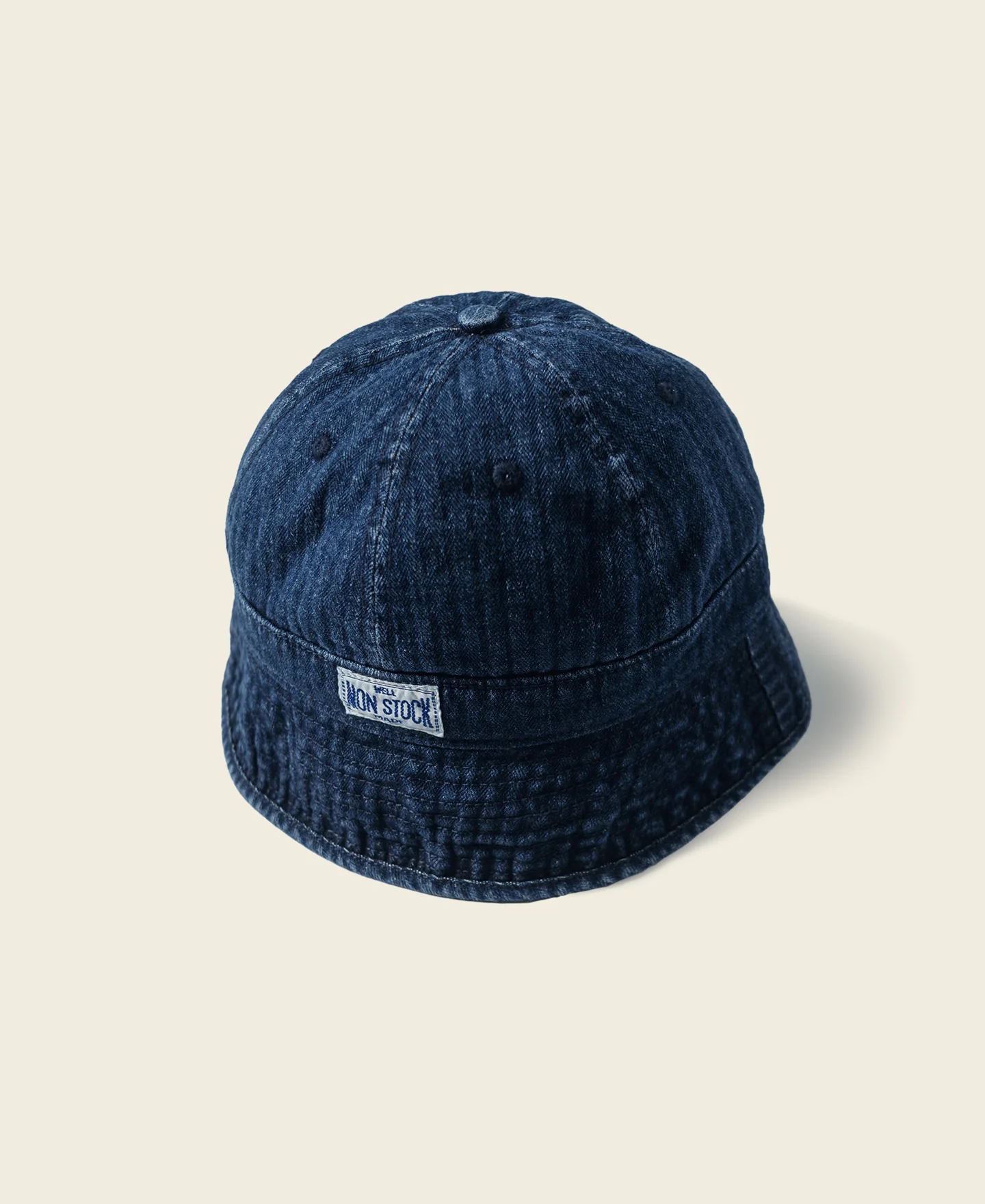 Herringbone Denim Bucket Hat - Image 2