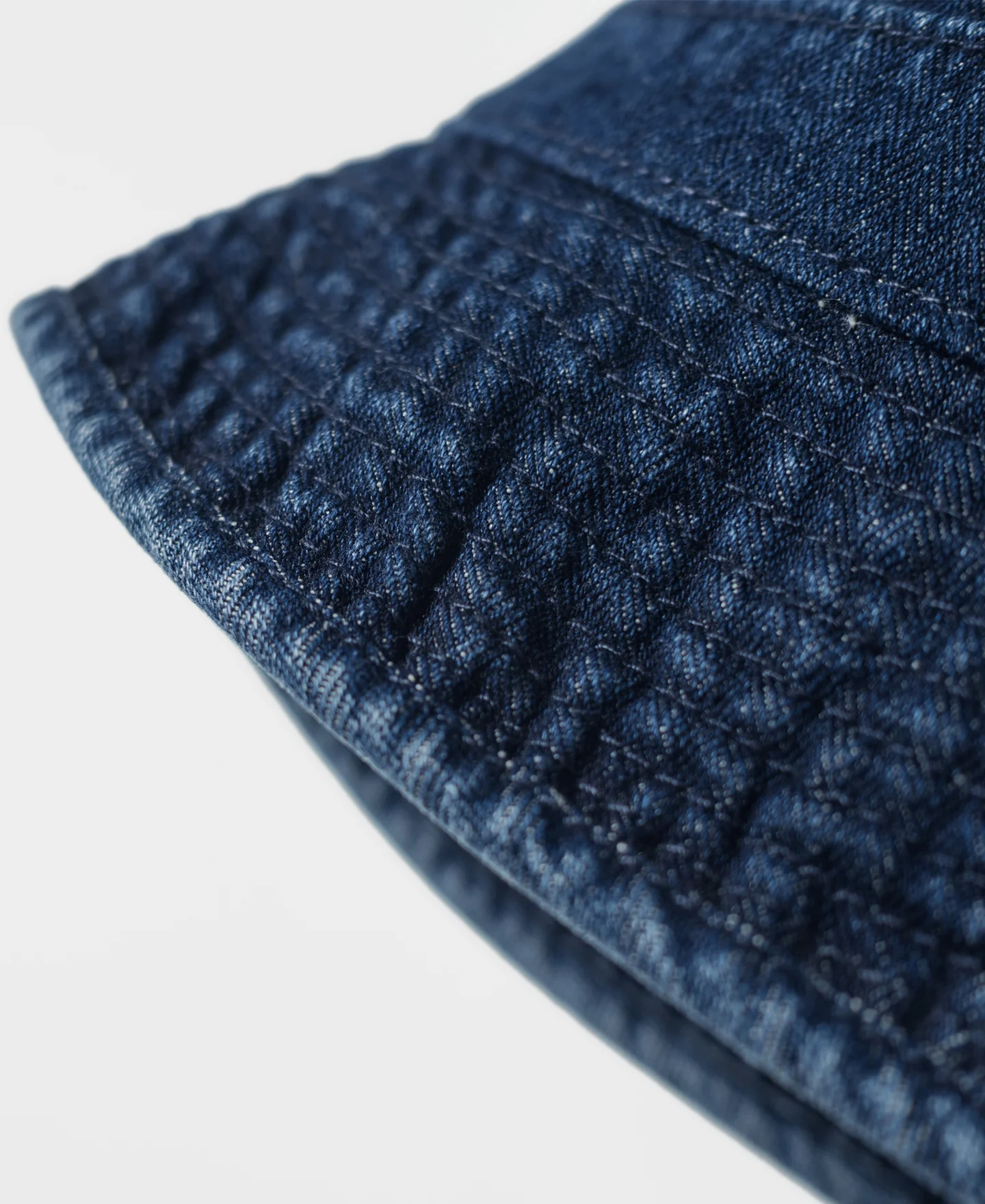 Herringbone Denim Bucket Hat - Image 4