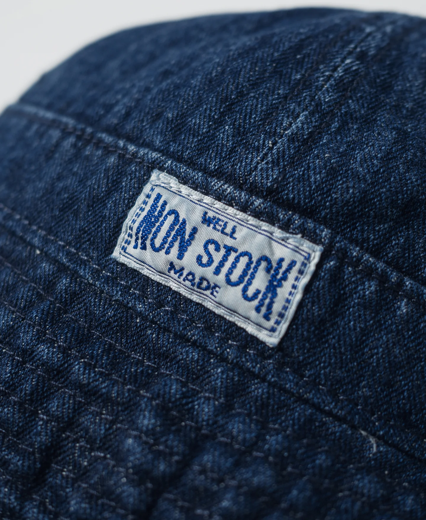 Herringbone Denim Bucket Hat - Image 5