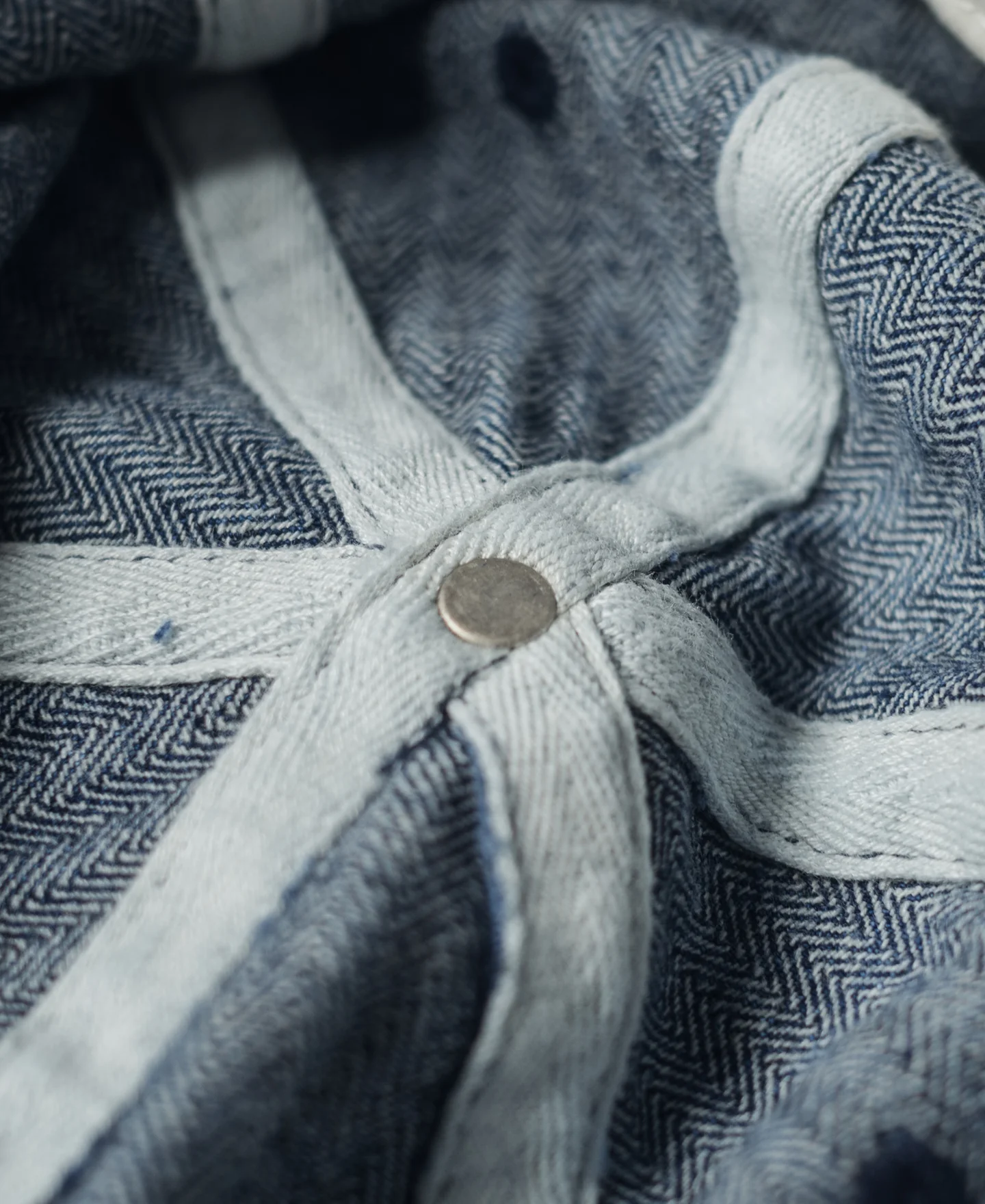 Herringbone Denim Bucket Hat - Image 9