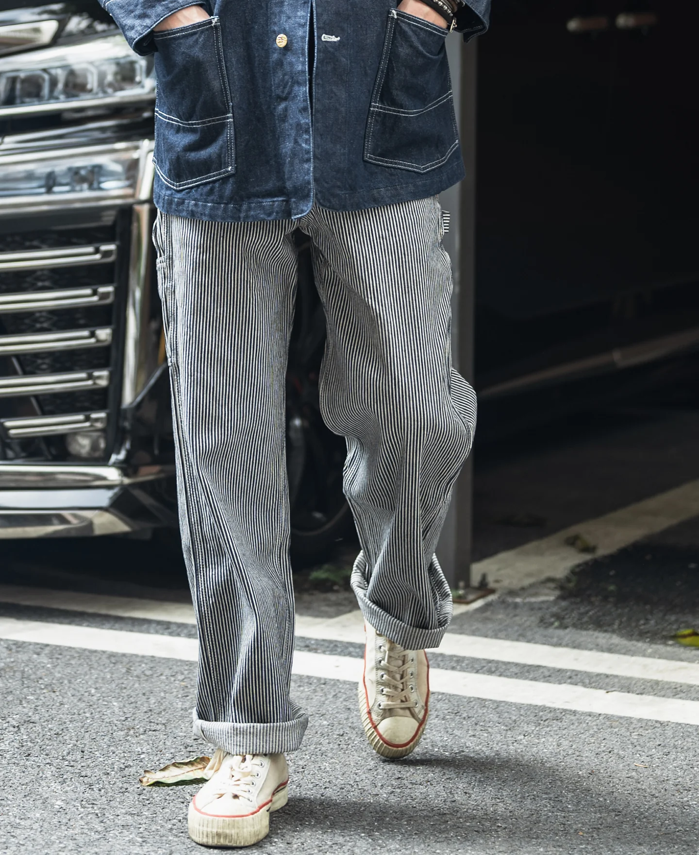 Hickory Stripe Carpenter Pants - Image 3