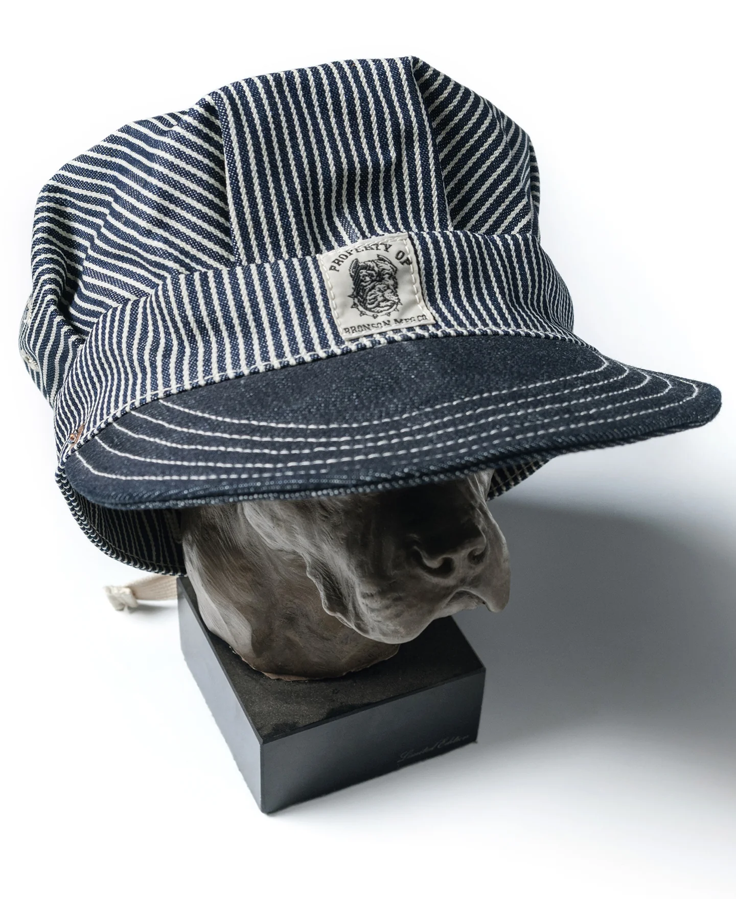 Hickory Stripe Railroad Engineer Cap - Image 6
