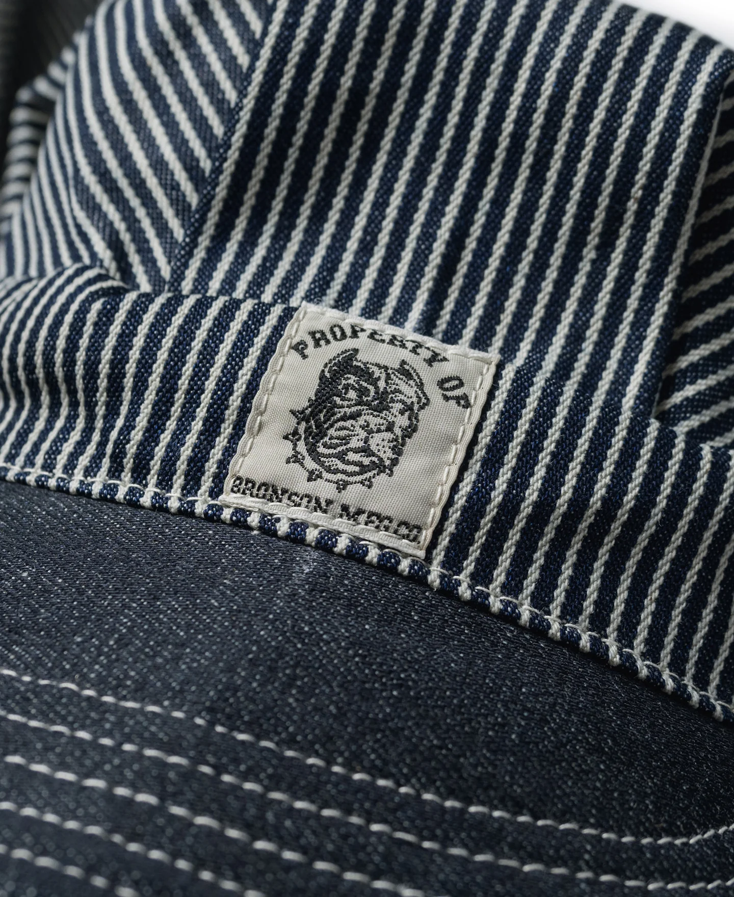 Hickory Stripe Railroad Engineer Cap - Image 8