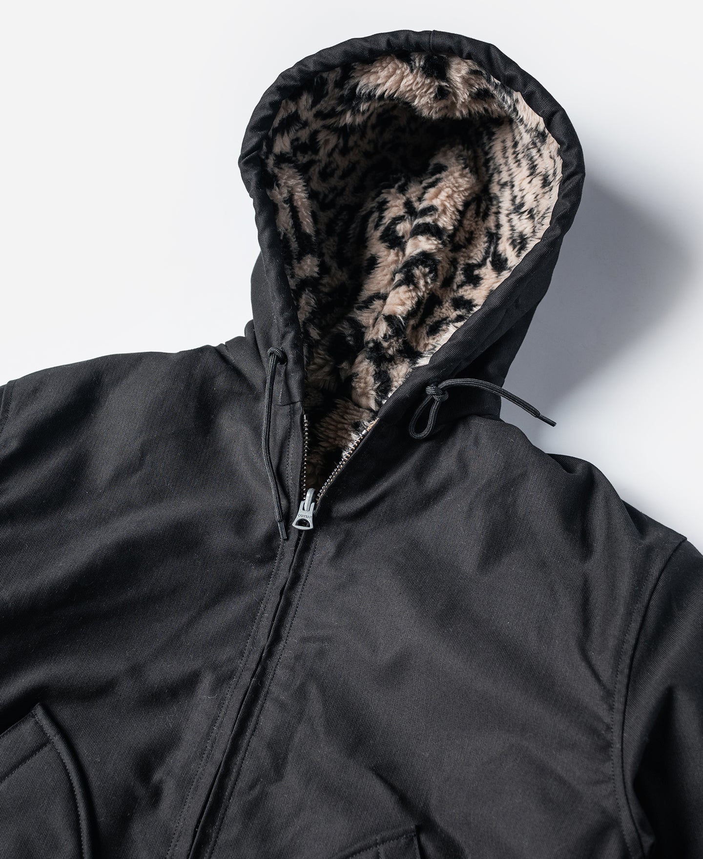 Leopard Print Reversible Deck Jacket - Black - Image 6