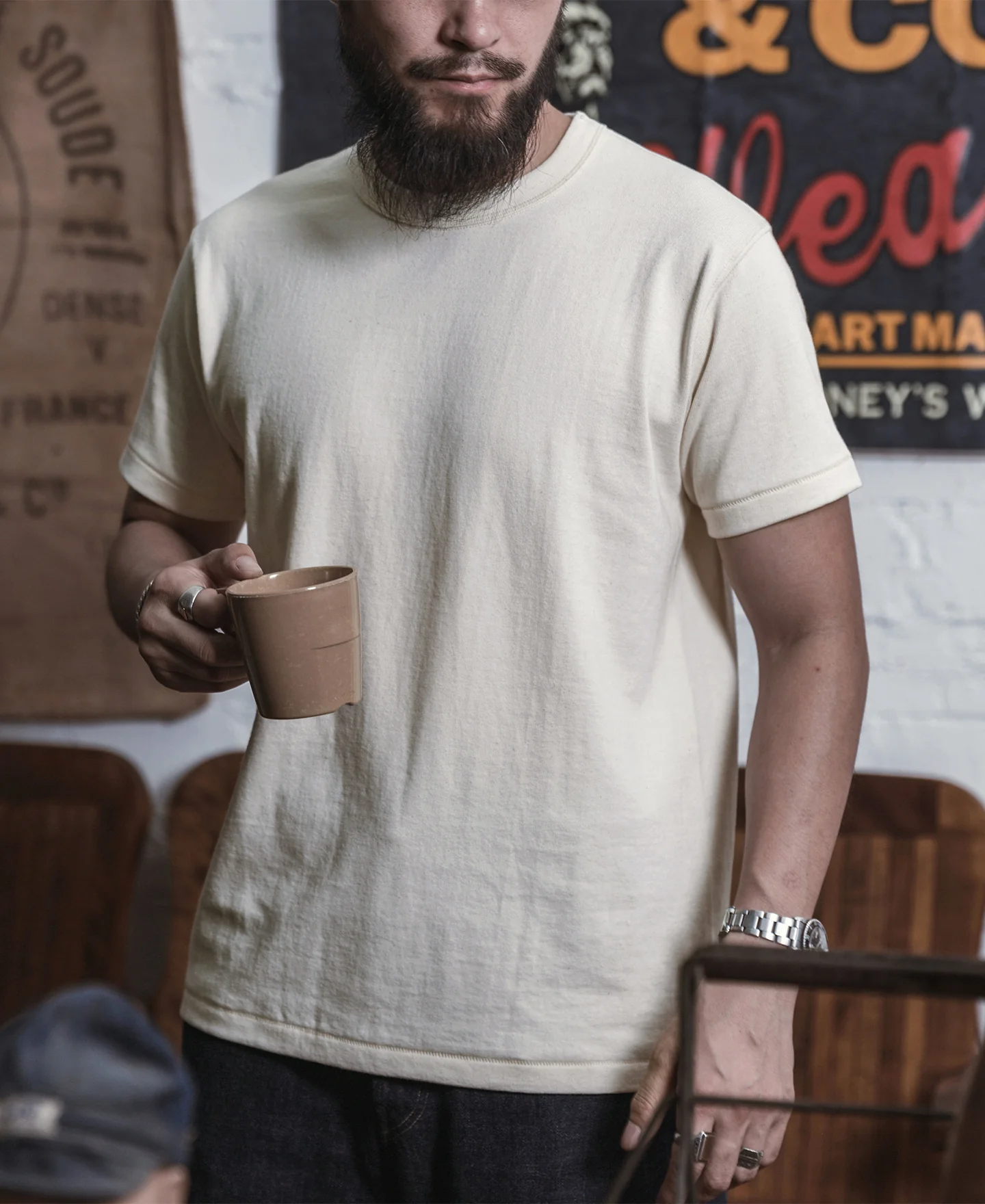 Loopwheel Tubular Athletic T-Shirt - Apricot - Image 4