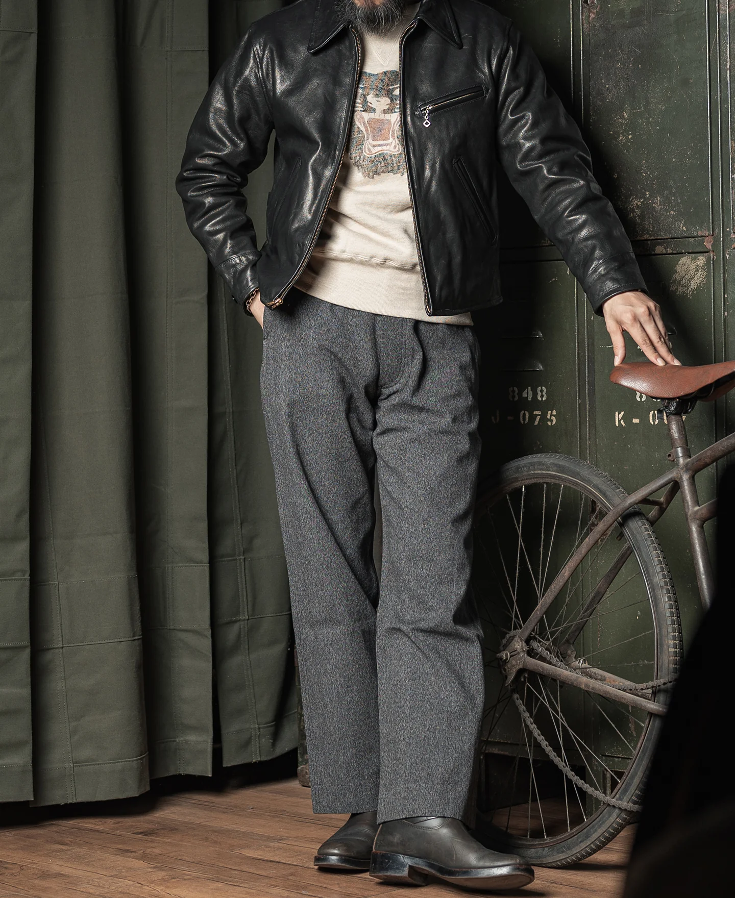 Lot 391 Cossack Goatskin Leather Jacket - Image 6