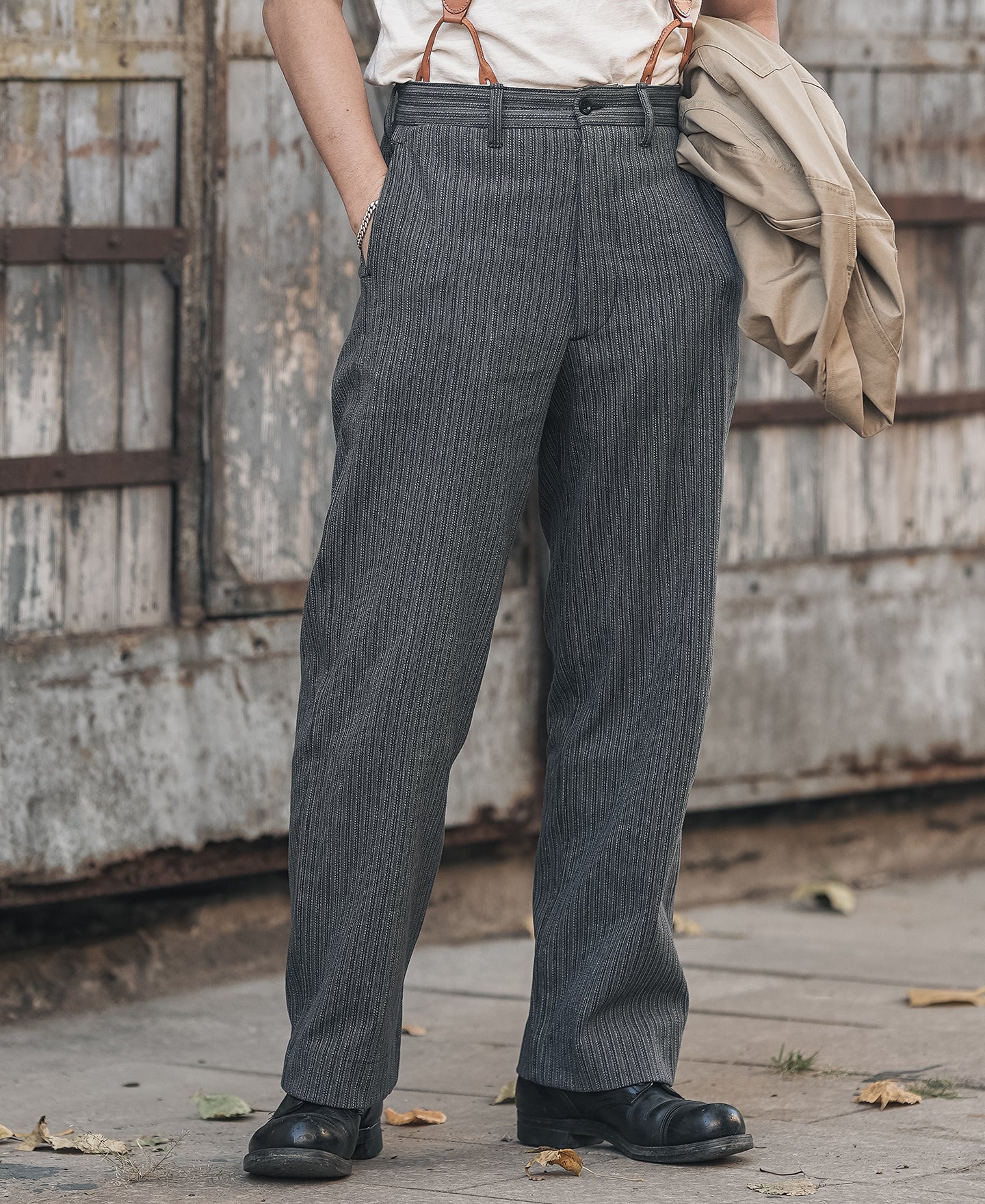 Lot 931 Black & Gray Stripe Pants - Image 3