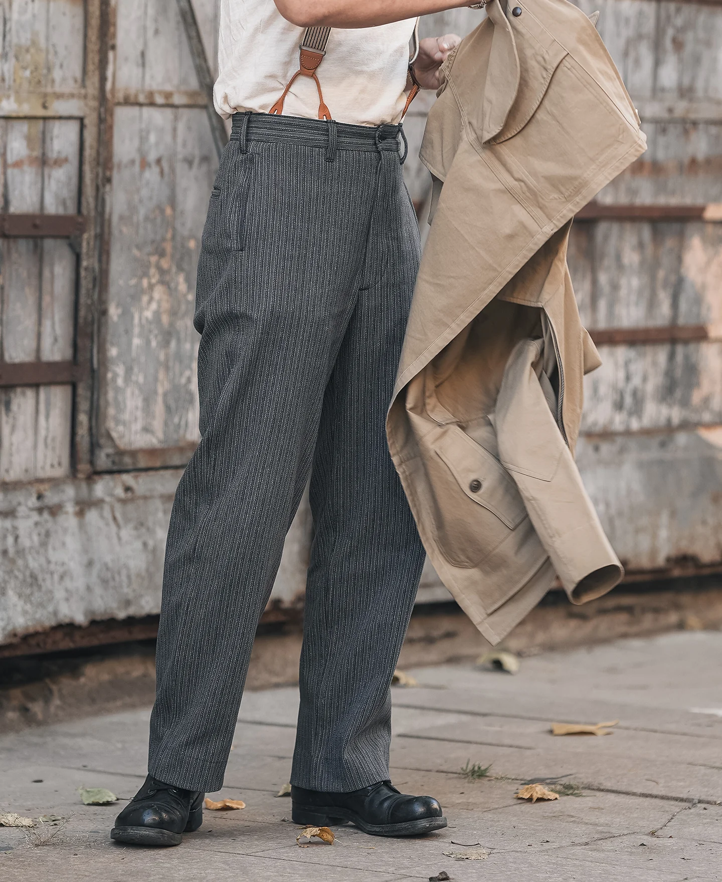 Lot 931 Black & Gray Stripe Pants - Image 5