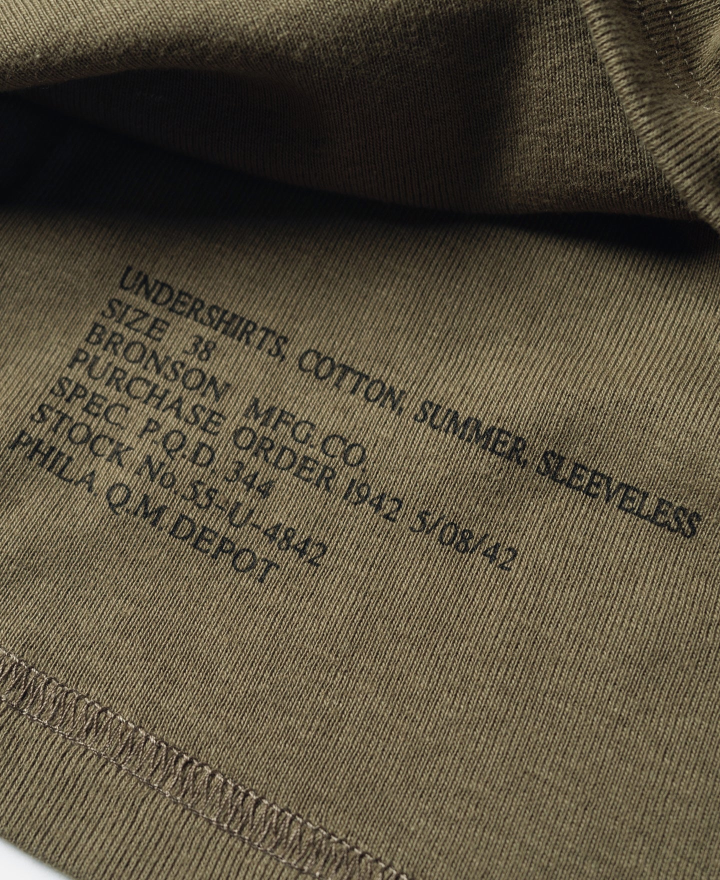 Military Cotton Tank Top - Olive - Image 13