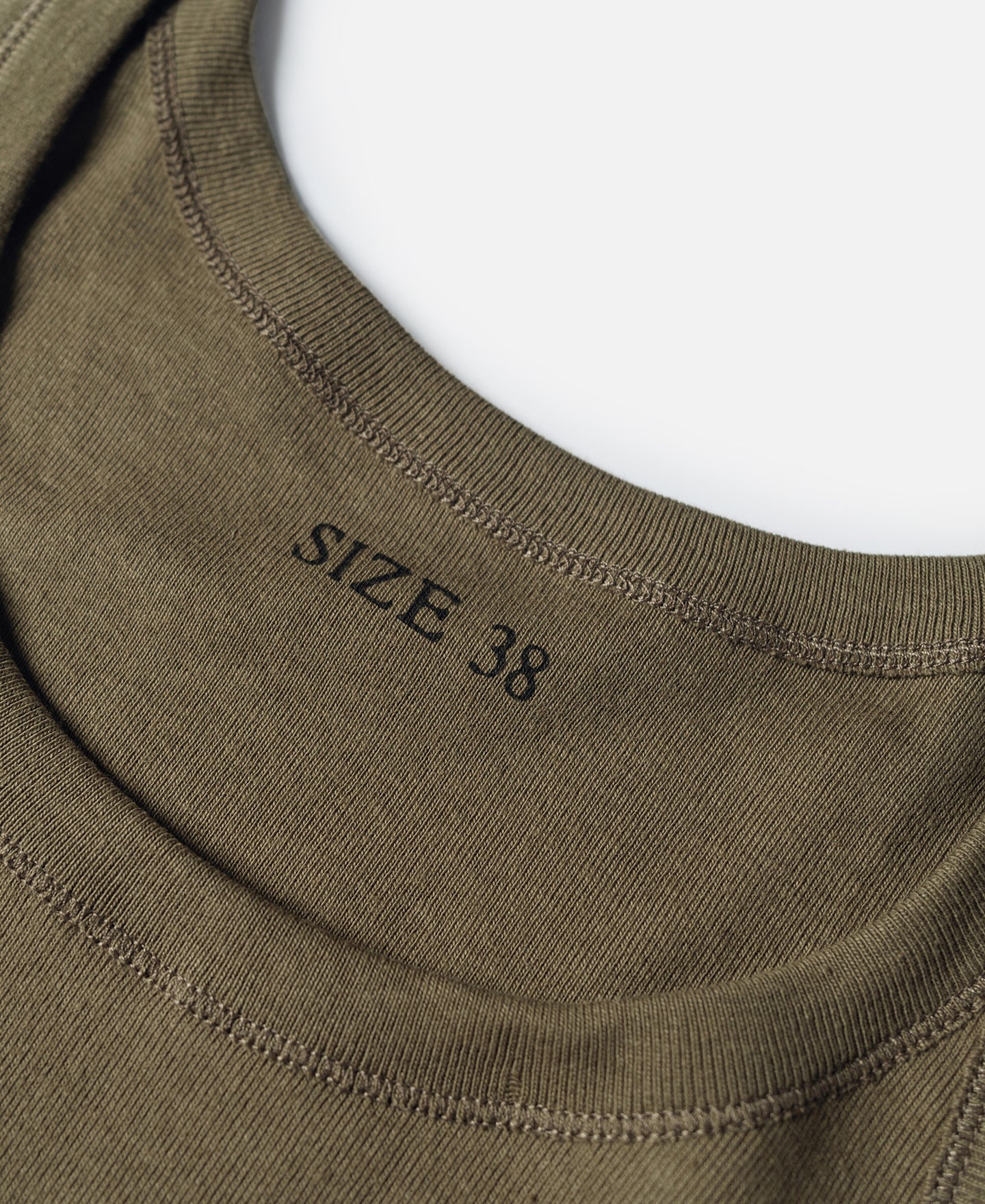Military Cotton Tank Top - Olive - Image 8