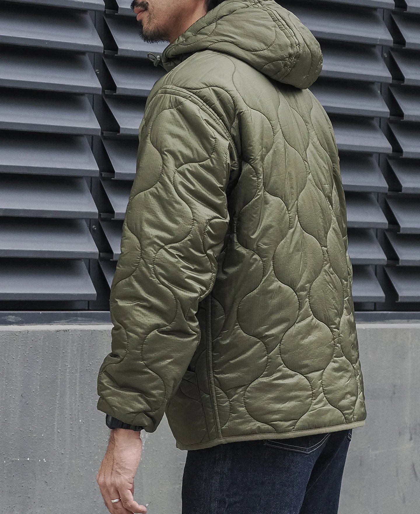 Military Style Quilted Padded Ripstop Nylon Jacket - Experimental Sample - Image 5