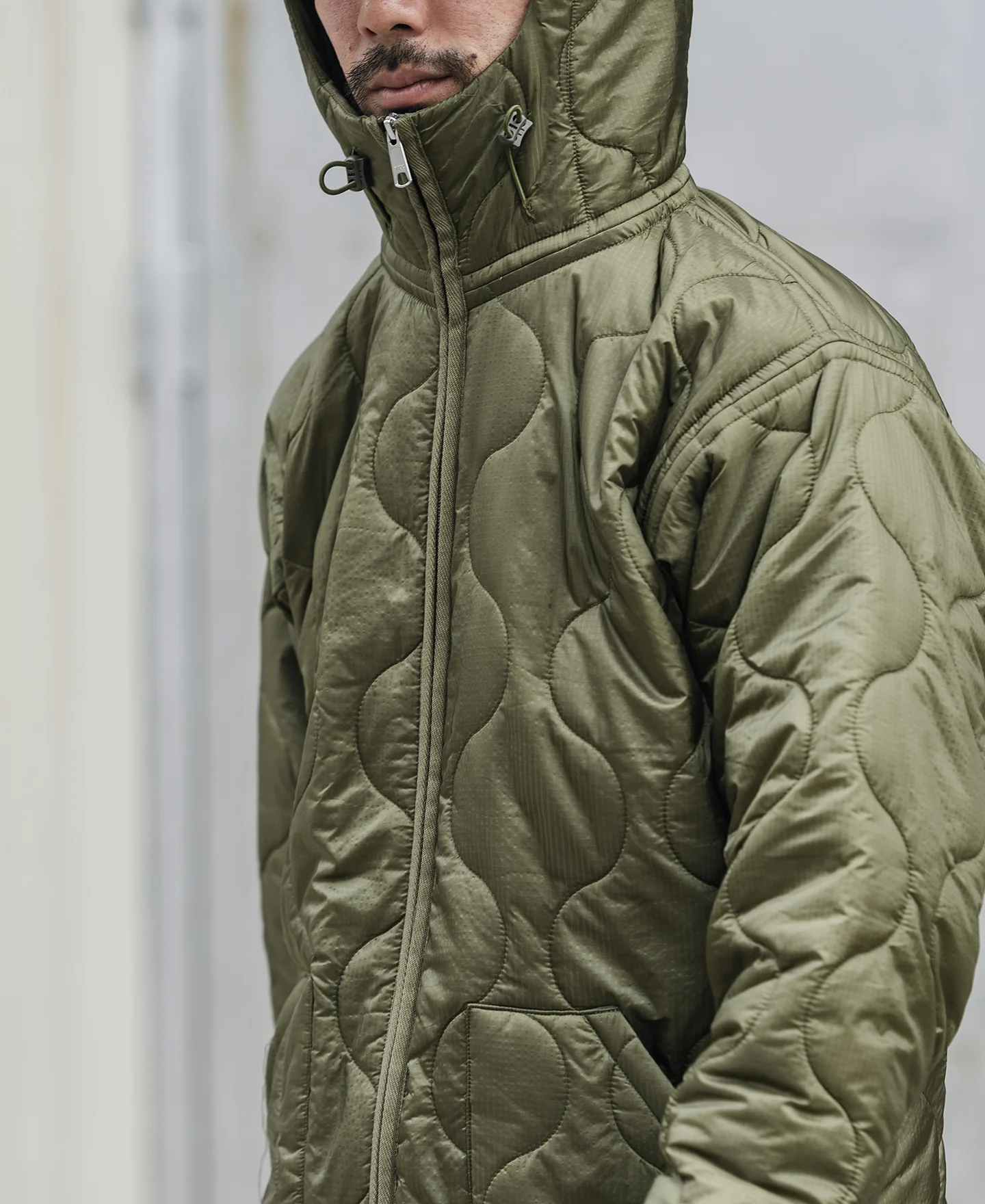 Military Style Quilted Padded Ripstop Nylon Jacket - Experimental Sample - Image 6