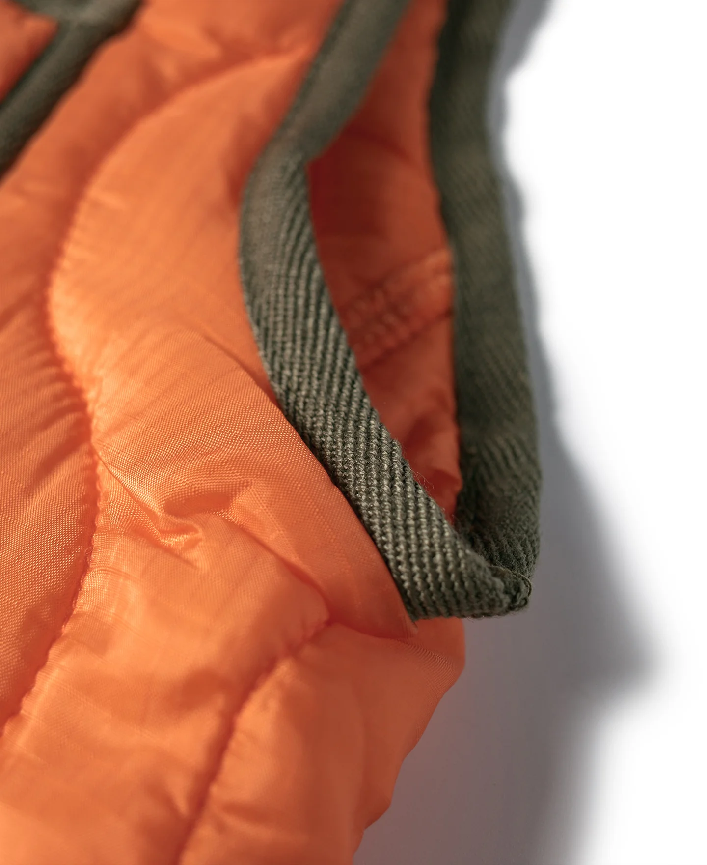 Military Style Quilted Padded Ripstop Nylon Vest - Orange - Image 9