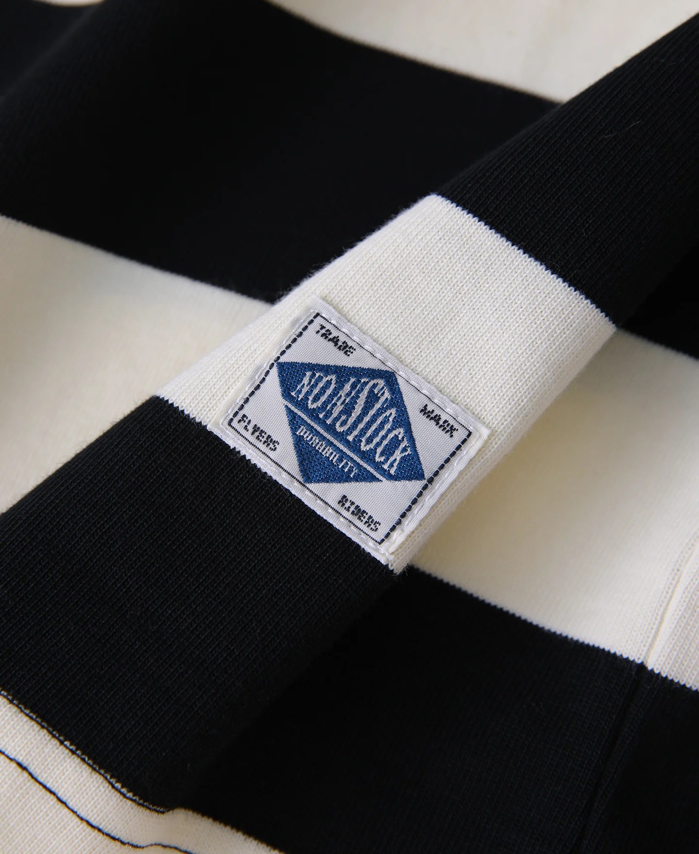 Heavyweight Cotton Wide Striped T-Shirt - Black/White - Image 11