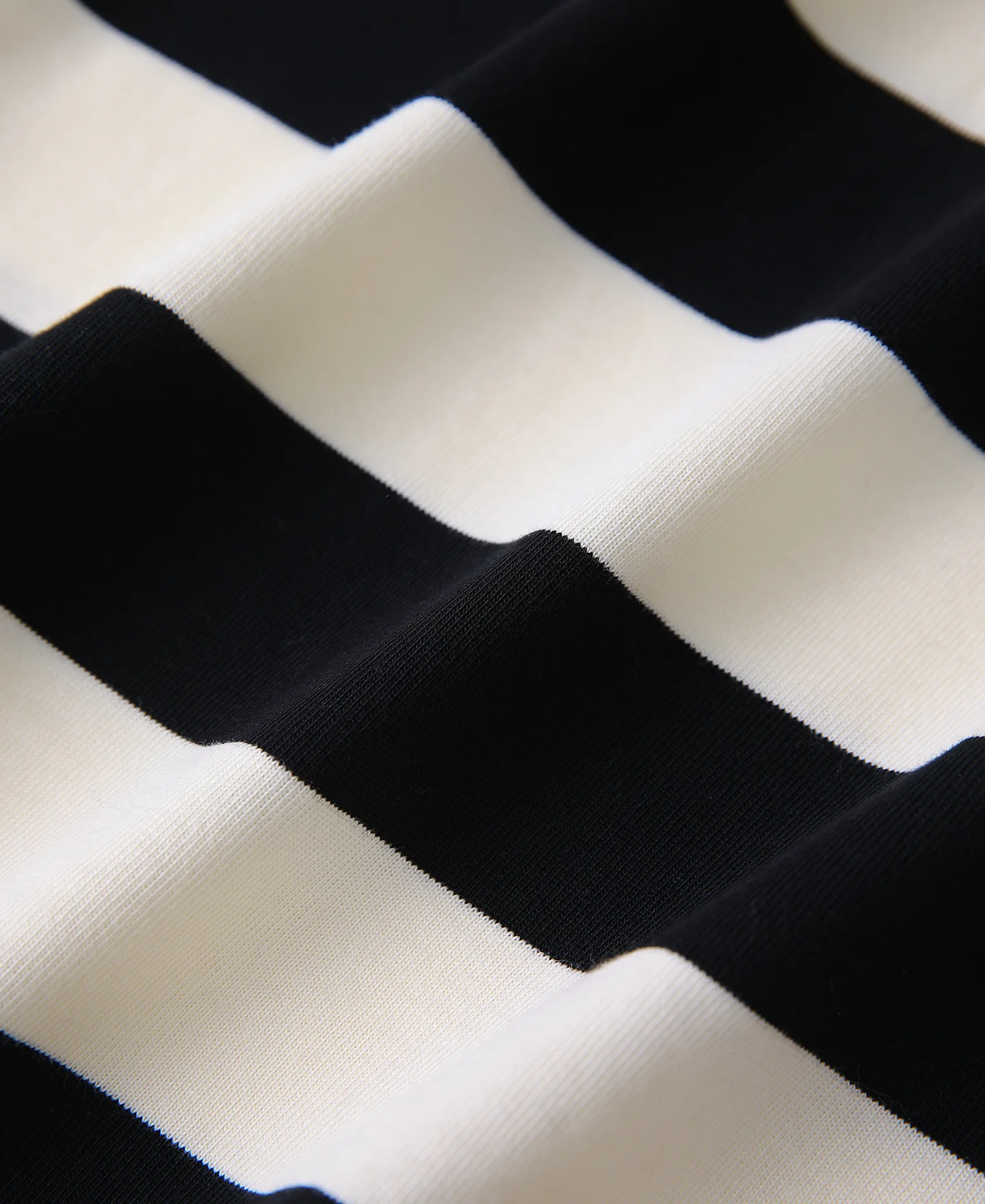 Heavyweight Cotton Wide Striped T-Shirt - Black/White - Image 12
