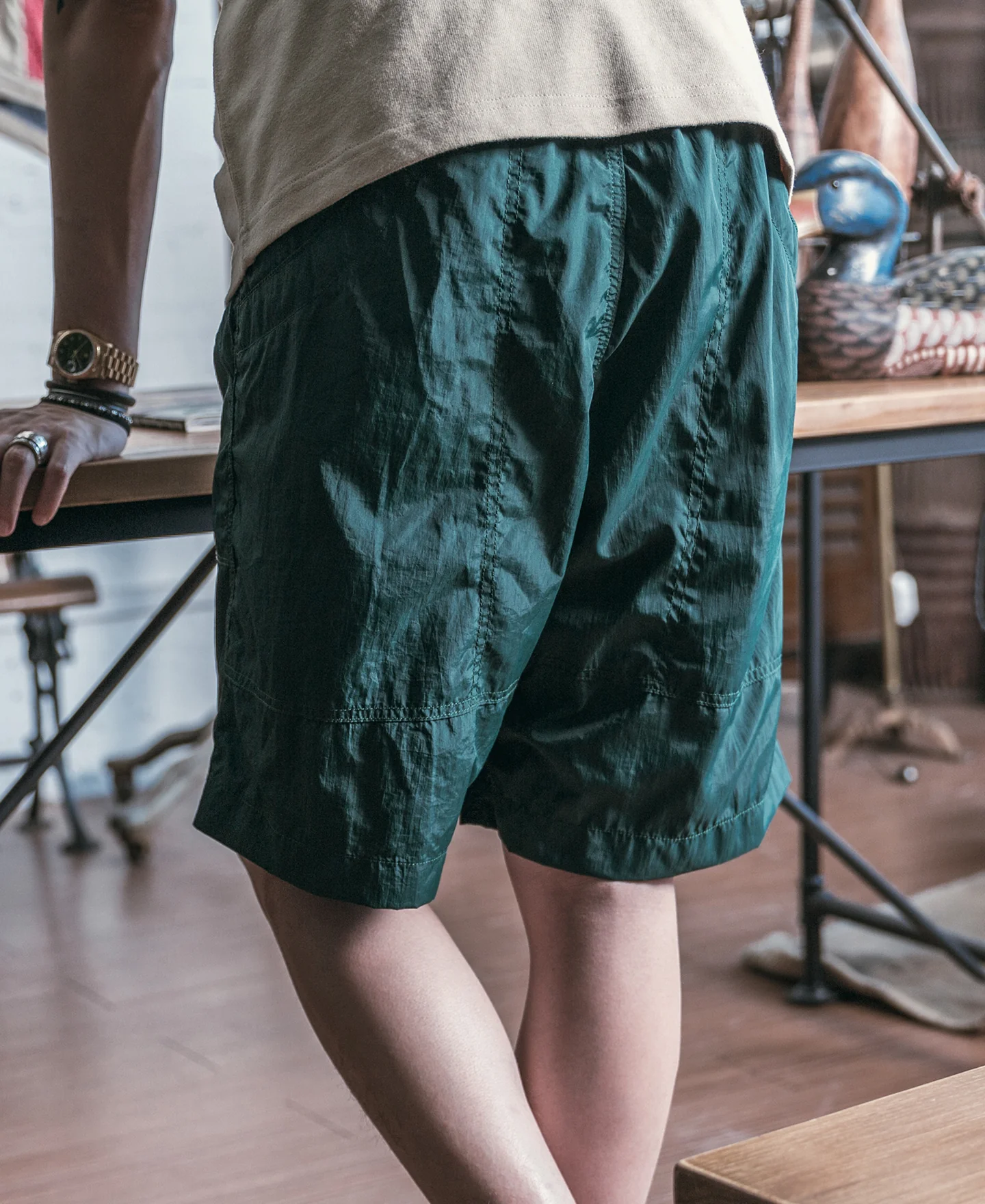 Nylon Climbers' Shorts - Green - Image 6