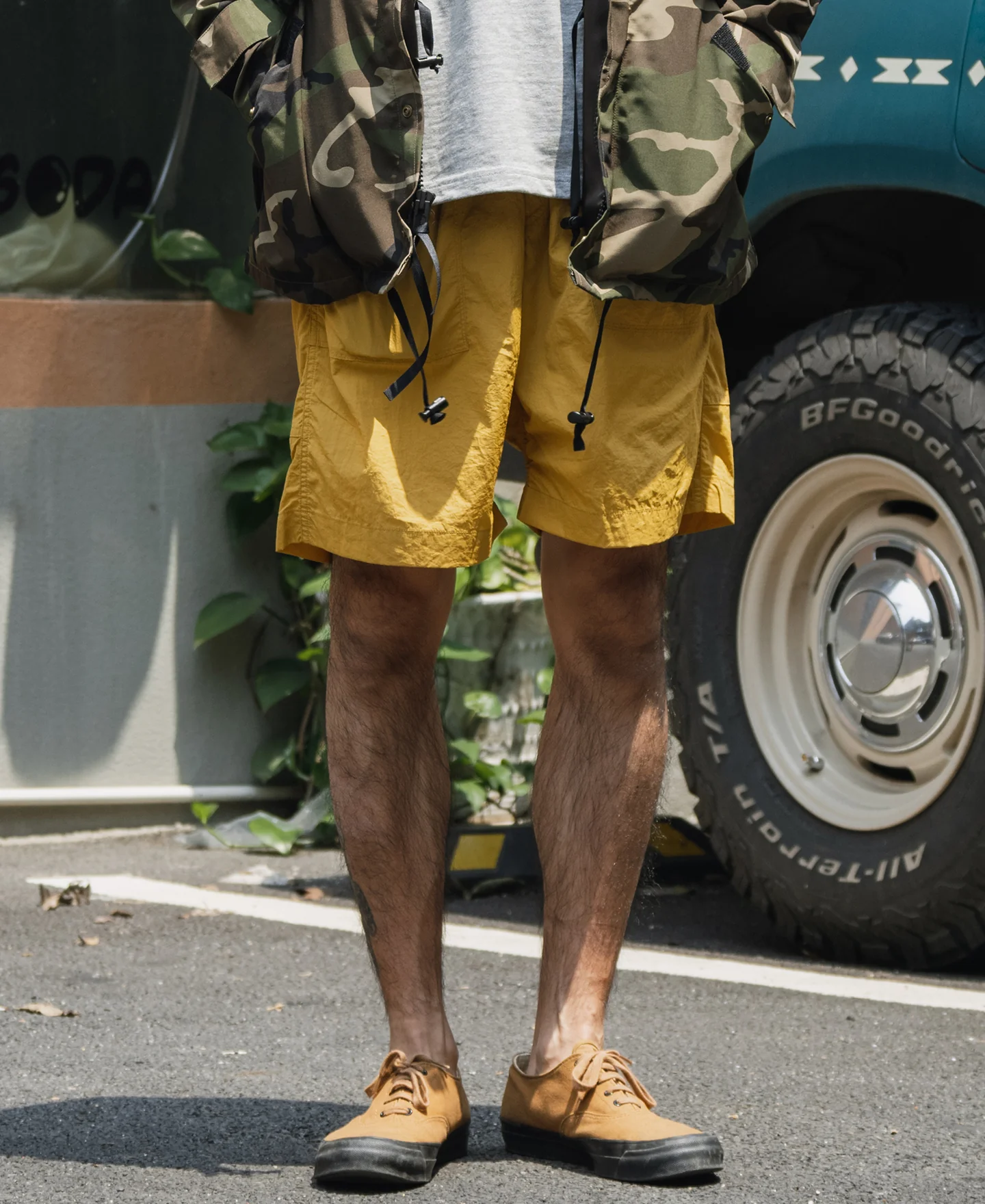 Nylon Climbers' Shorts - Yellow - Image 3