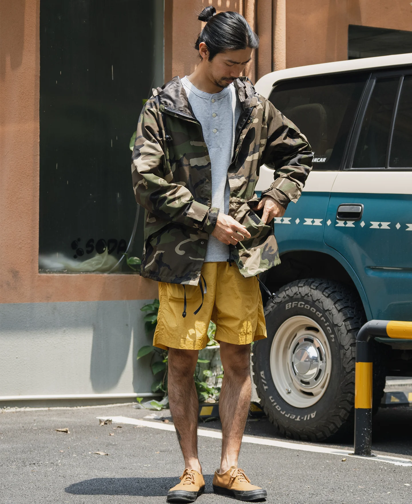 Nylon Climbers' Shorts - Yellow - Image 4