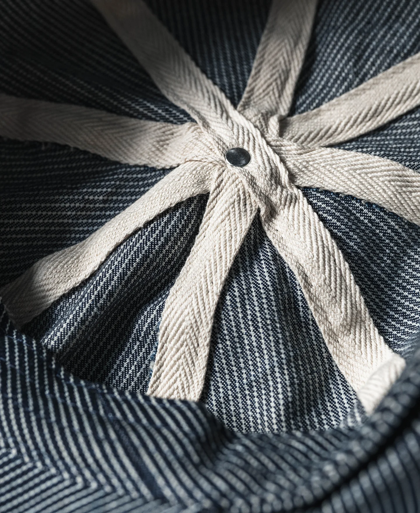 Striped Denim Newsboy Cap - Image 11