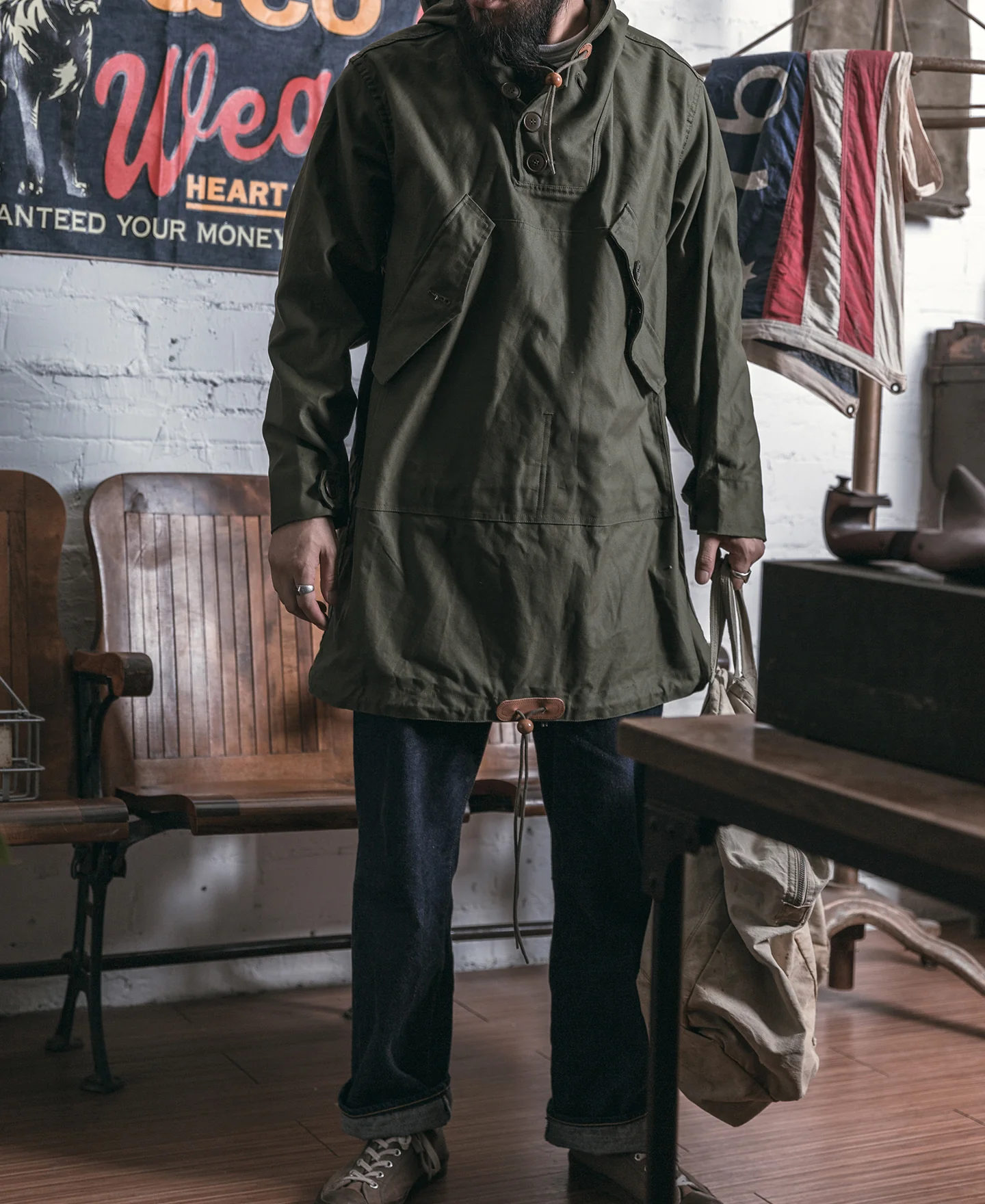 Parka, Field, Cotton, O.D. - Image 3