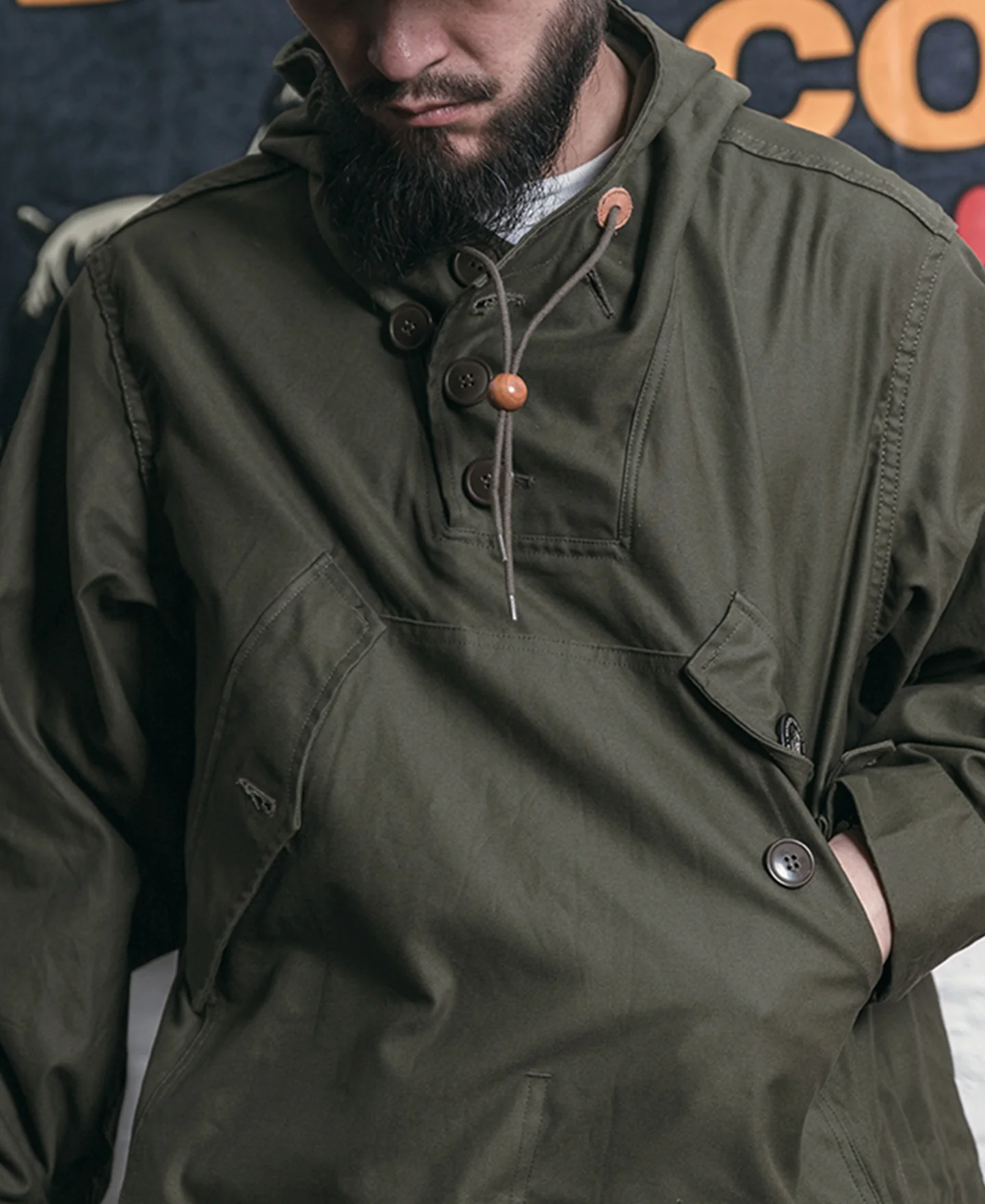 Parka, Field, Cotton, O.D. - Image 7
