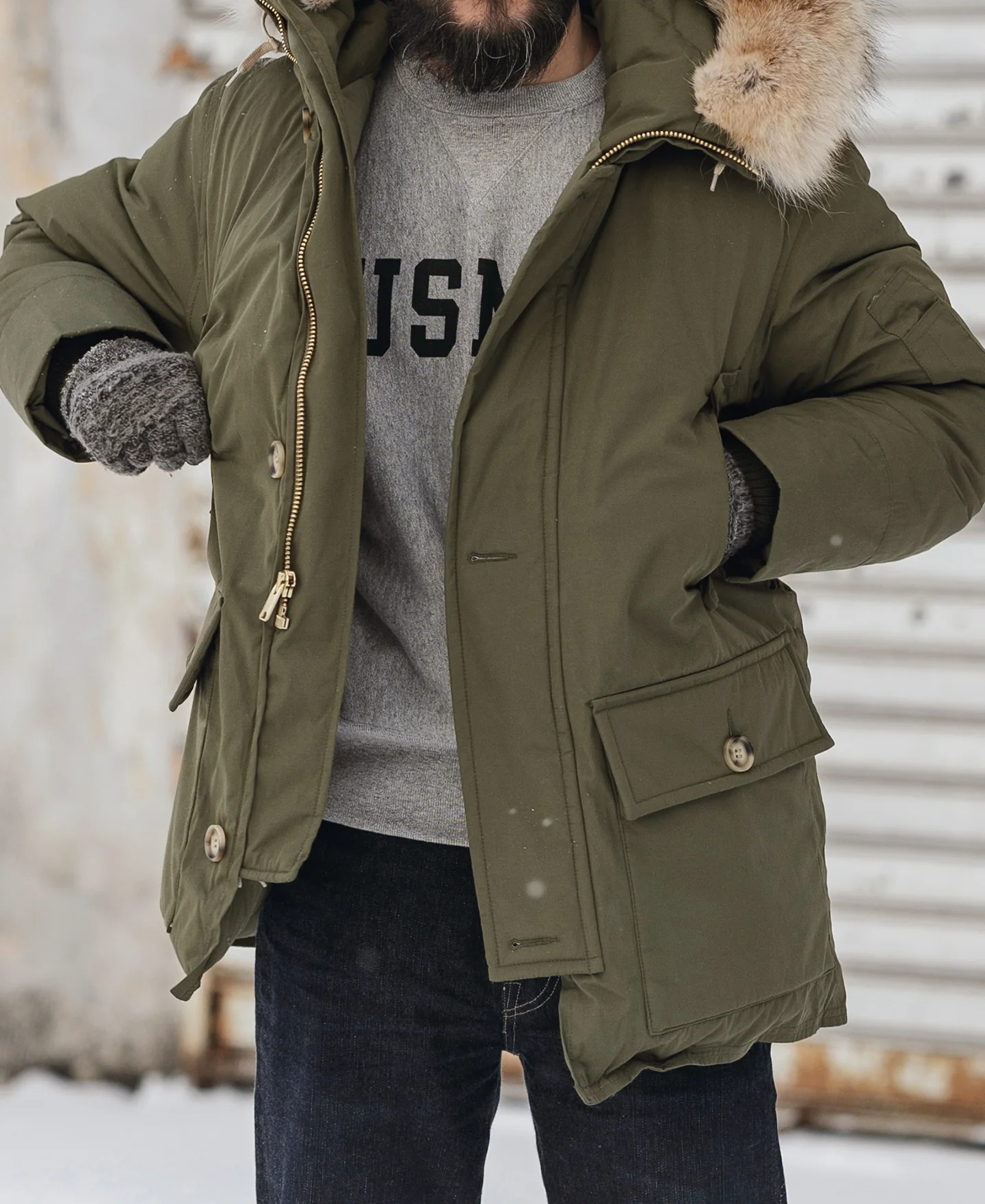 Polar Down parka - Olive - Image 3