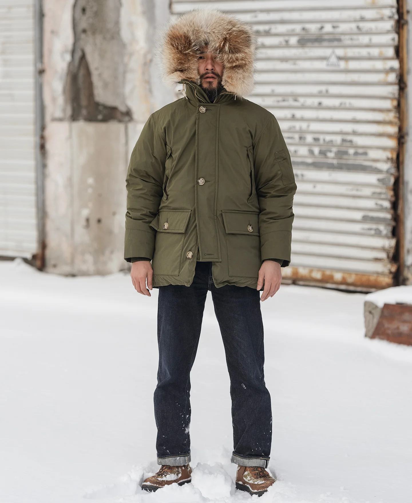 Polar Down parka - Olive - Image 4