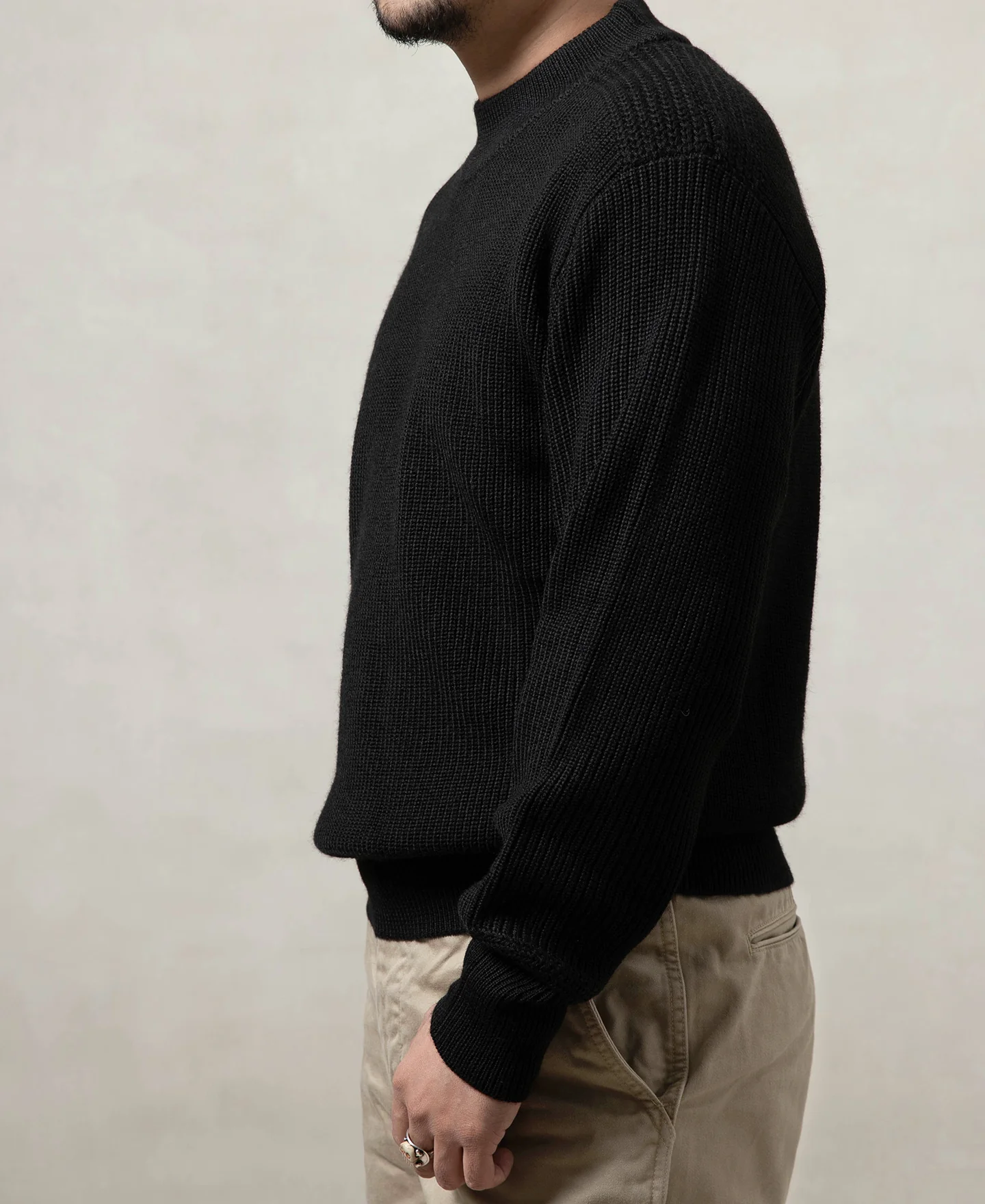 Pre-War Model USN Woolen Sweater - Black - Image 4