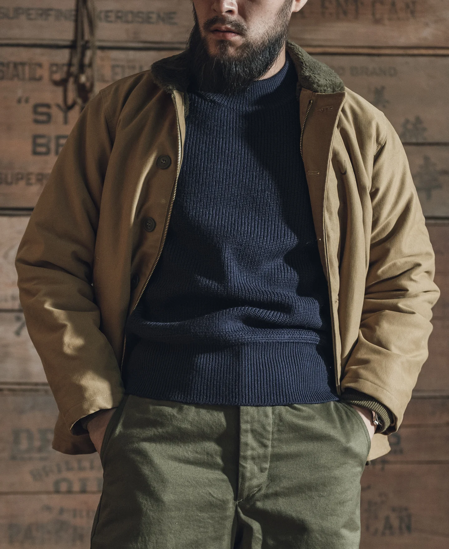 Pre-War Model USN Woolen Sweater - Navy - Image 5
