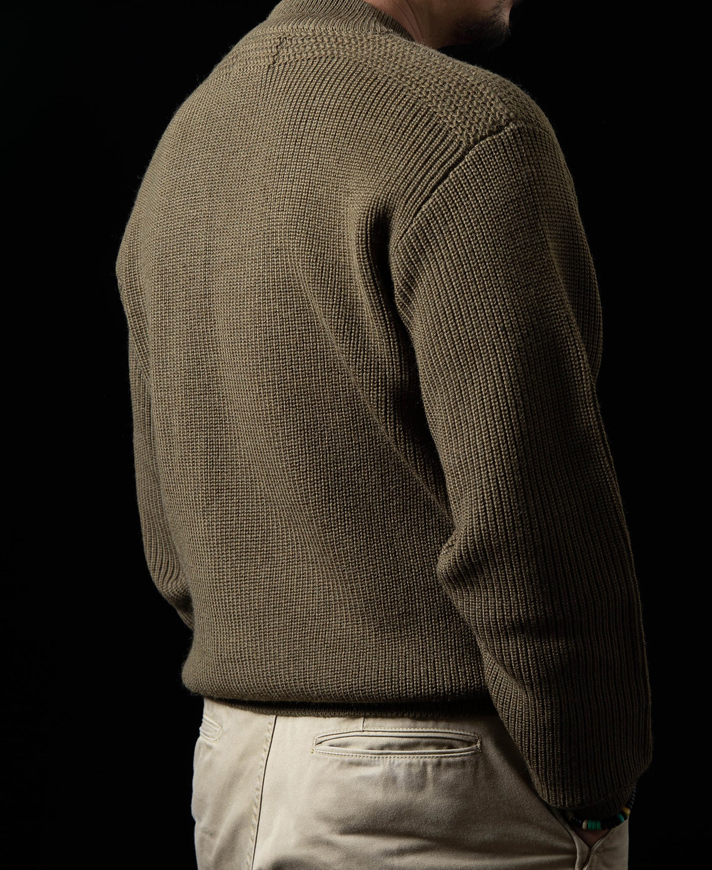Pre-War Model USN Woolen Sweater - Olive - Image 5
