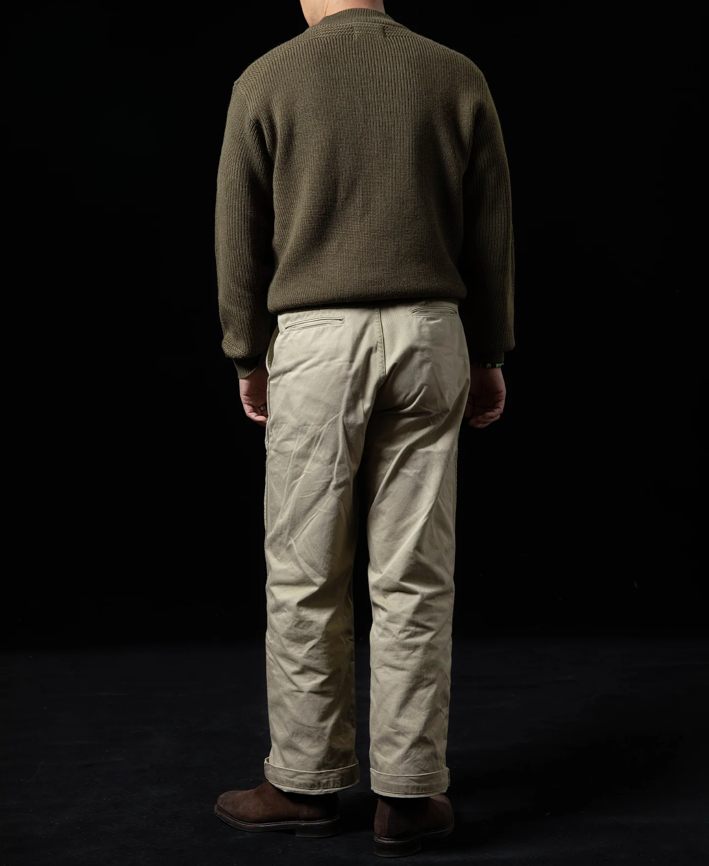 Pre-War Model USN Woolen Sweater - Olive - Image 8