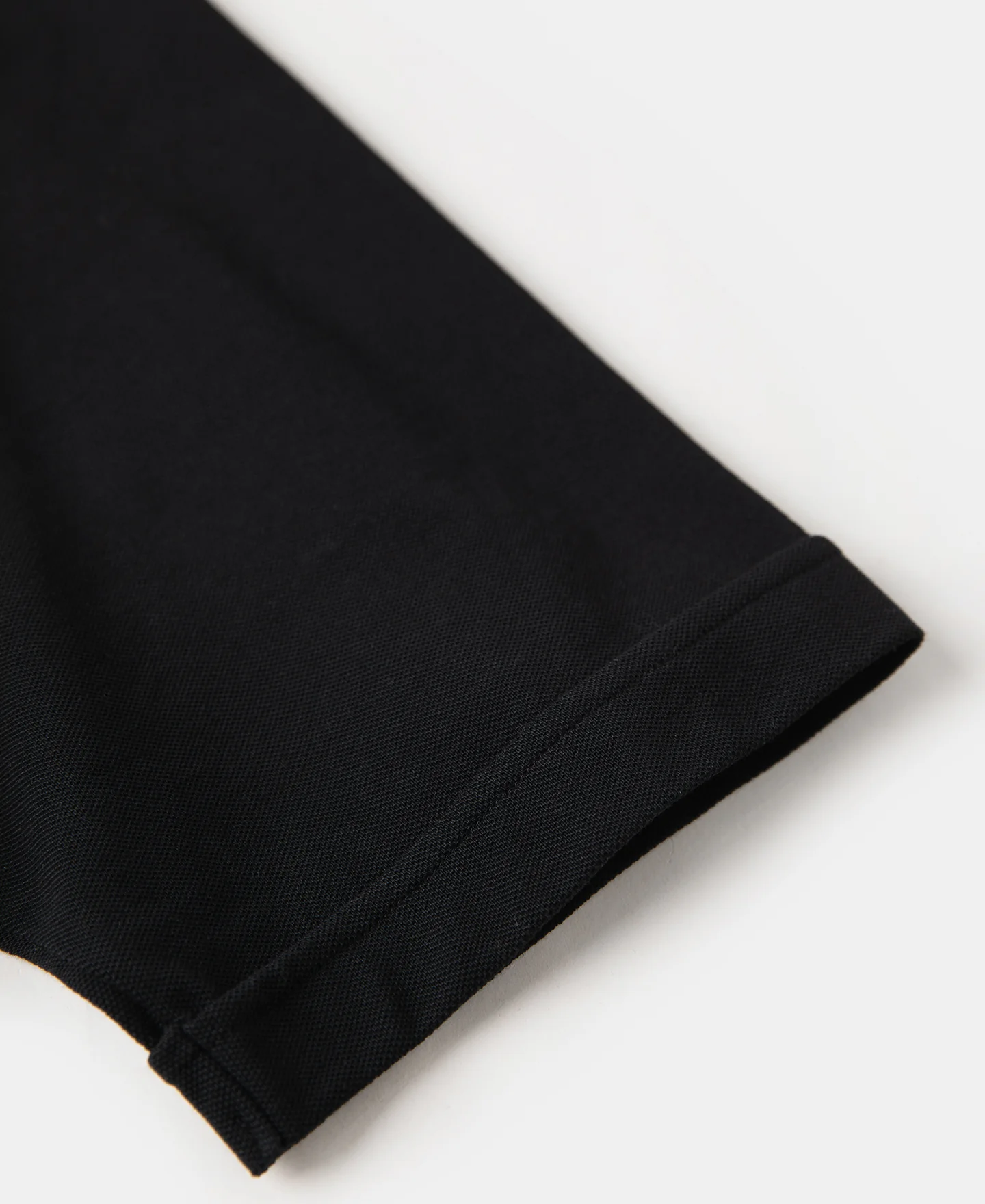 Raglan Sleeve Cotton-Piqué Polo Shirt - Black - Image 9