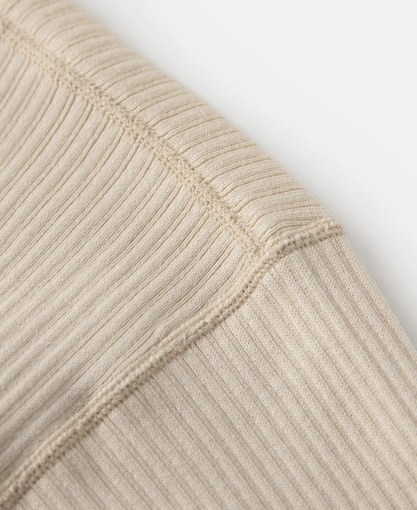 Ribbed Long Sleeve Henley T-Shirt - Apricot - Image 11