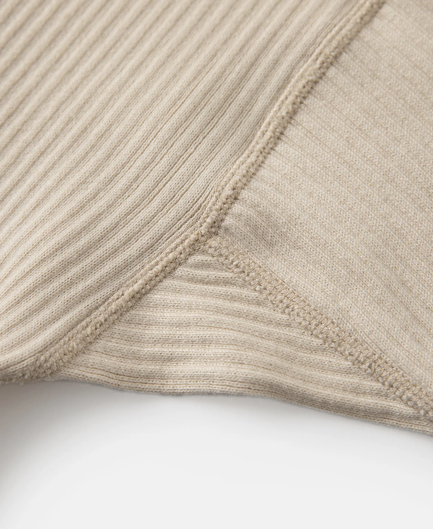 Ribbed Long Sleeve Henley T-Shirt - Apricot - Image 13